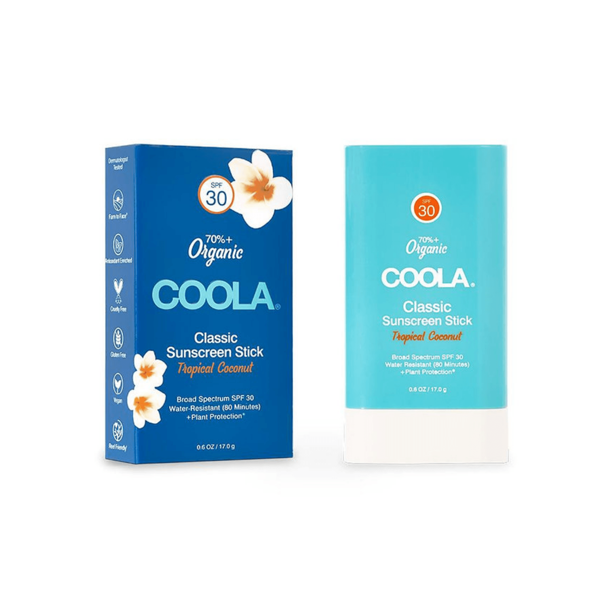 Coola. Écran Solaire en Bâton Noix de Coco Tropicale FPS 30 - 17 ml - Concept C. Shop