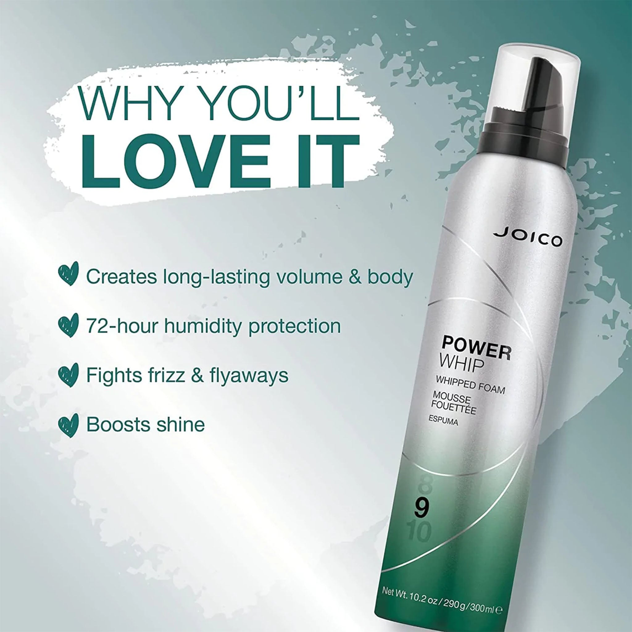 Joico. Mousse Fouettée Power Whip Tenue 9 - 300 ml - Concept C. Shop
