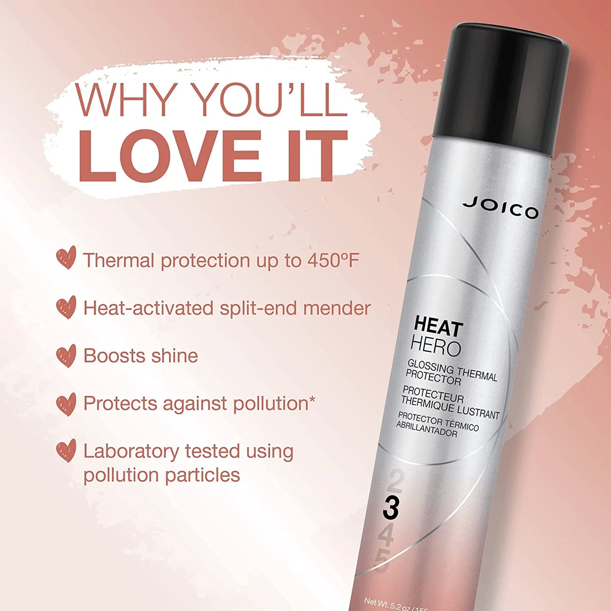 Joico. Protecteur Thermique Lustrant Heat Hero Tenue 3 - 180 ml - Concept C. Shop