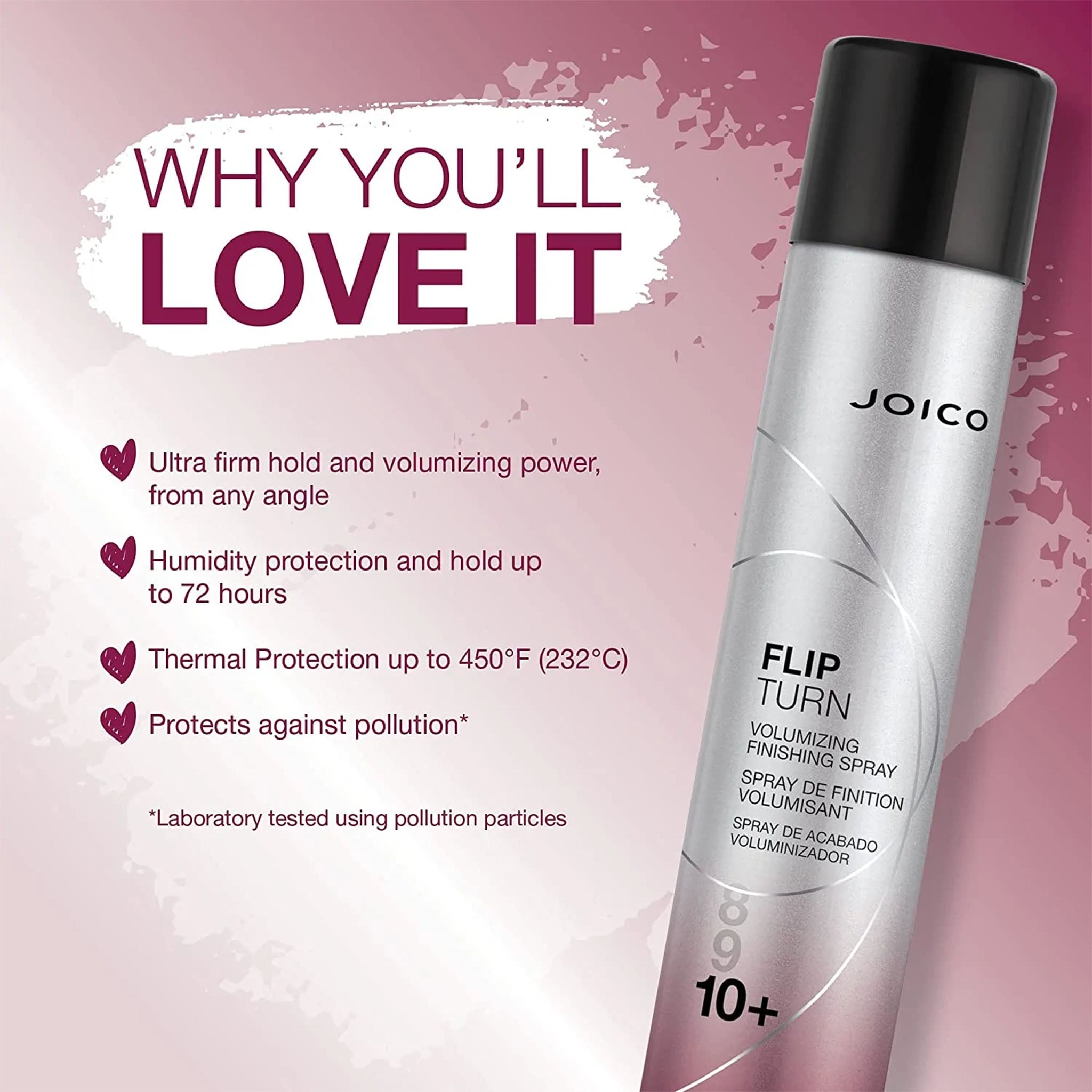 Joico. Spray de Finition Volumisant Flip Turn Tenue 10+ - 300 ml - Concept C. Shop