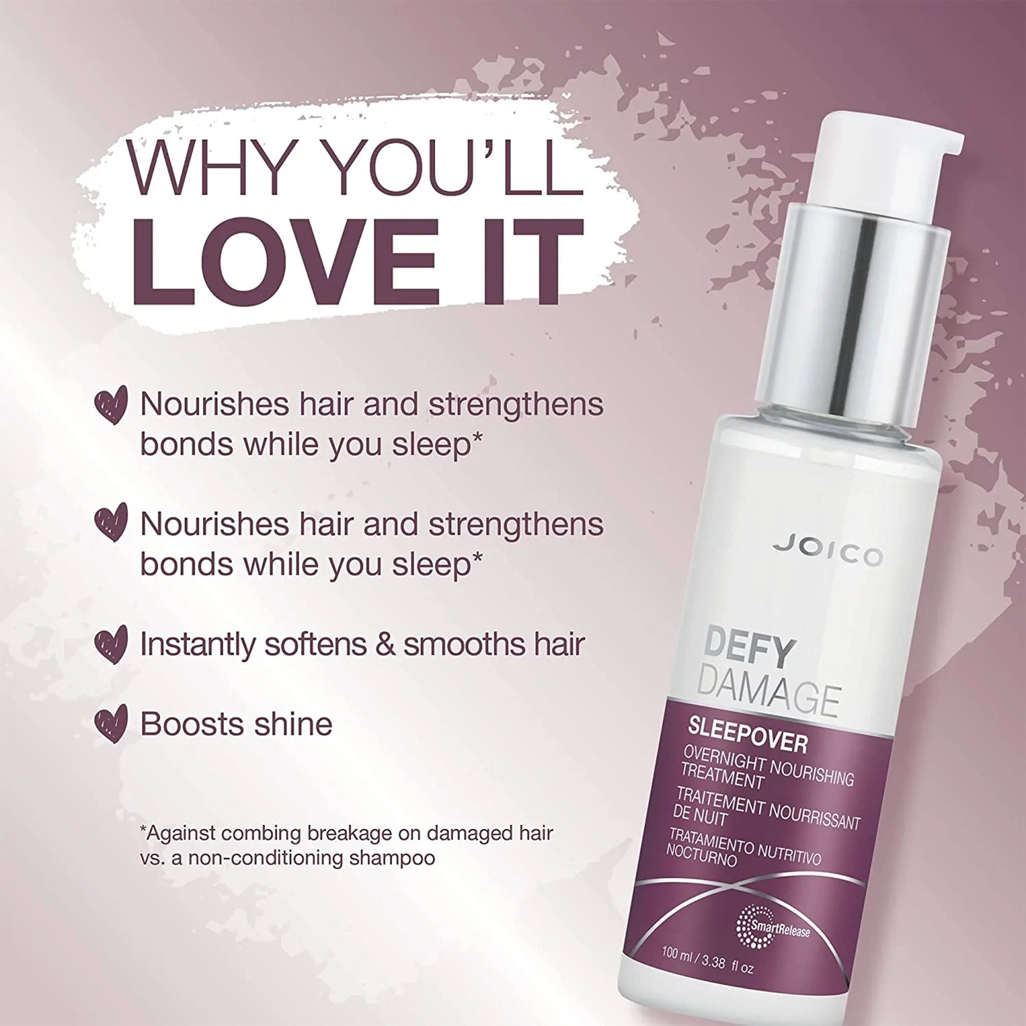 Joico. Traitement de Nuit Defy Damage Sleepover - 100 ml - Concept C. Shop