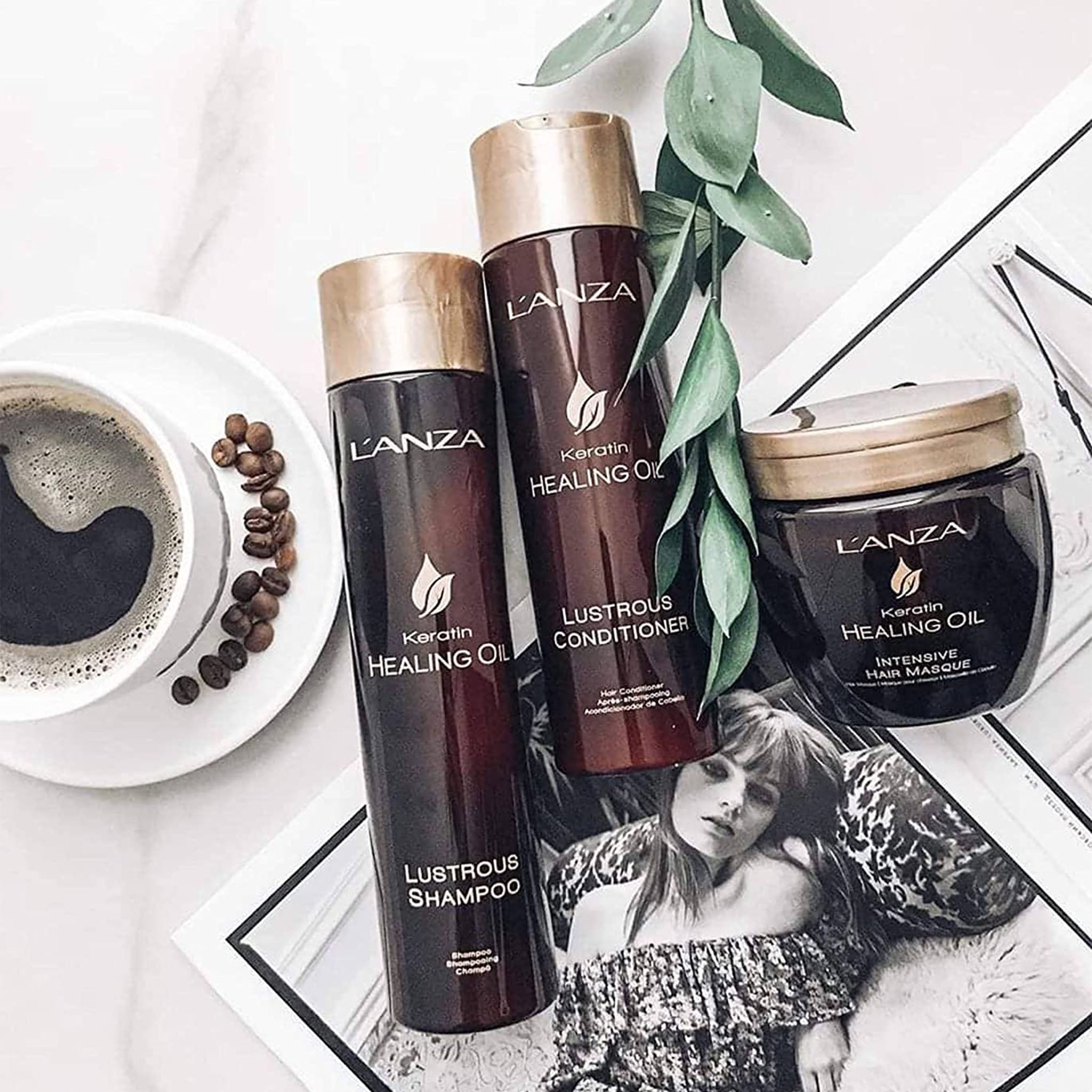 L'Anza. Shampoing Lustré Keratin Healing Oil - 50 ml - Concept C. Shop