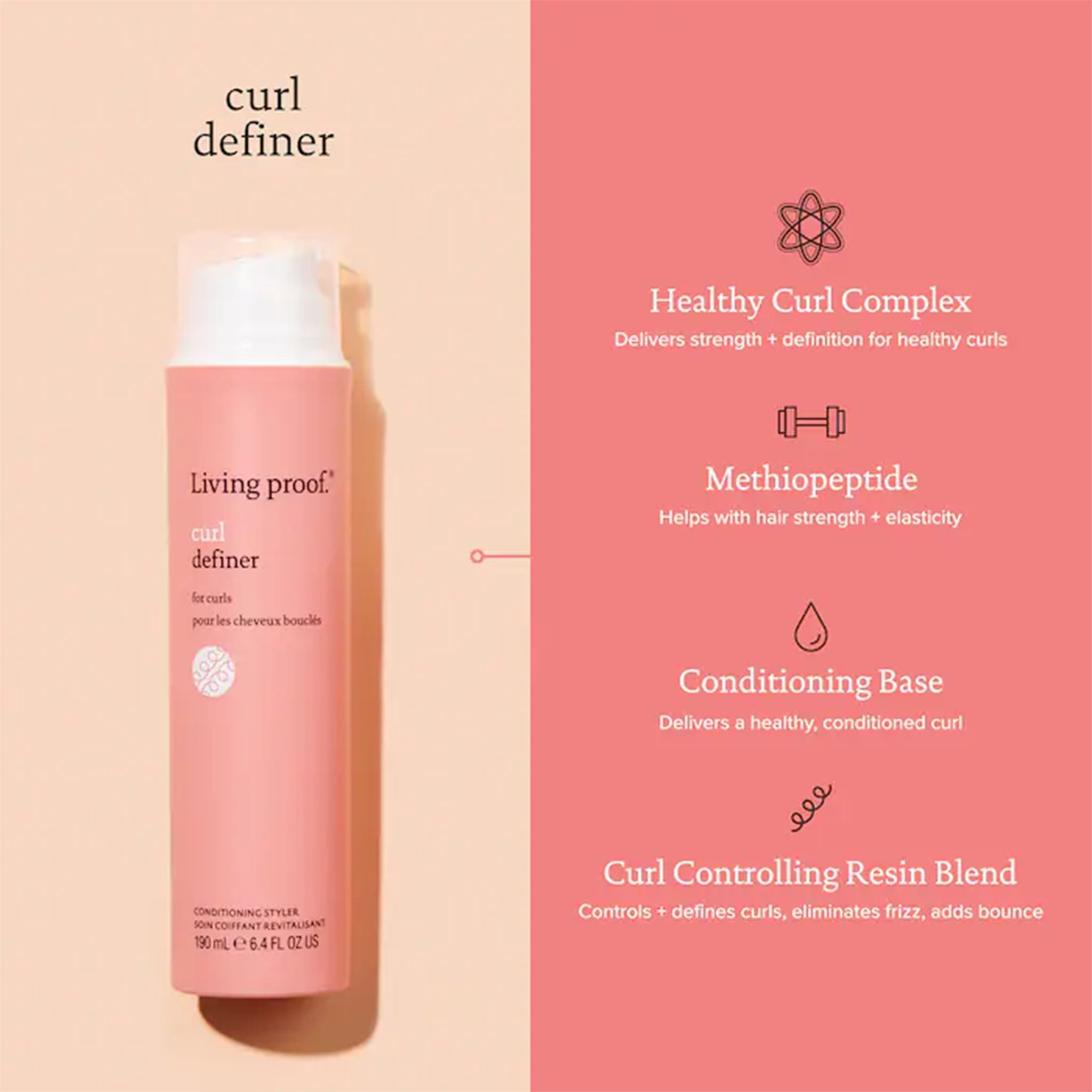 Living Proof. Soin Coiffant Revitalisant Definisseur de Boucles Curl Definer- 100 ml