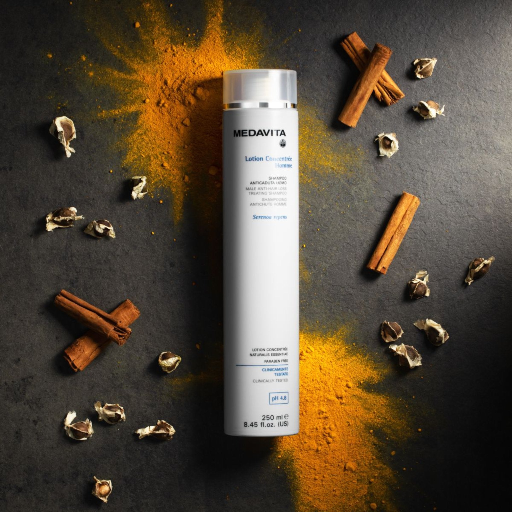 Medavita. Shampoing Traitant Antichute Lotion Concentrée pour Homme - 250 ml - Concept C. Shop