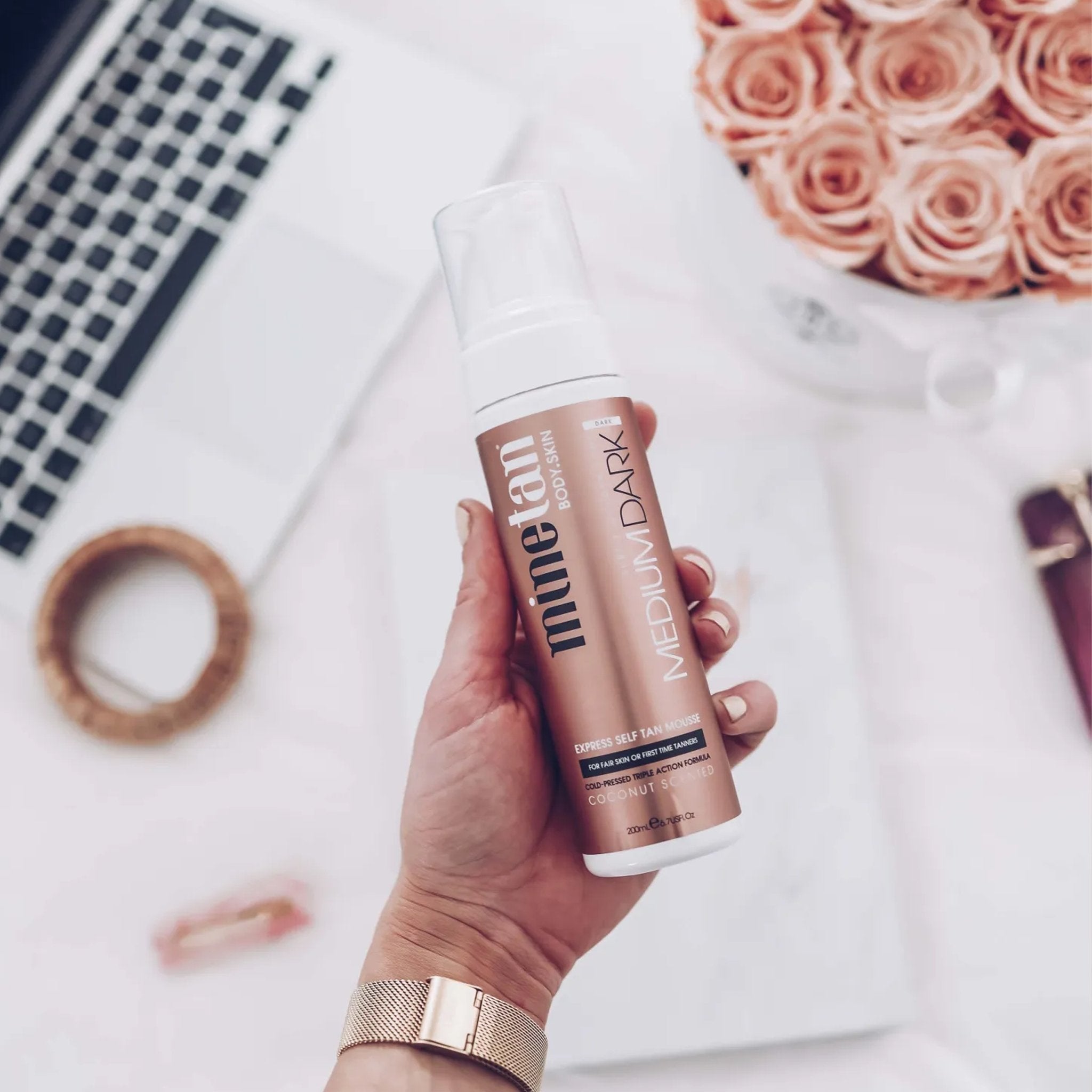 MineTan. Mousse Autobronzante Medium Dark - 200 ml - Concept C. Shop