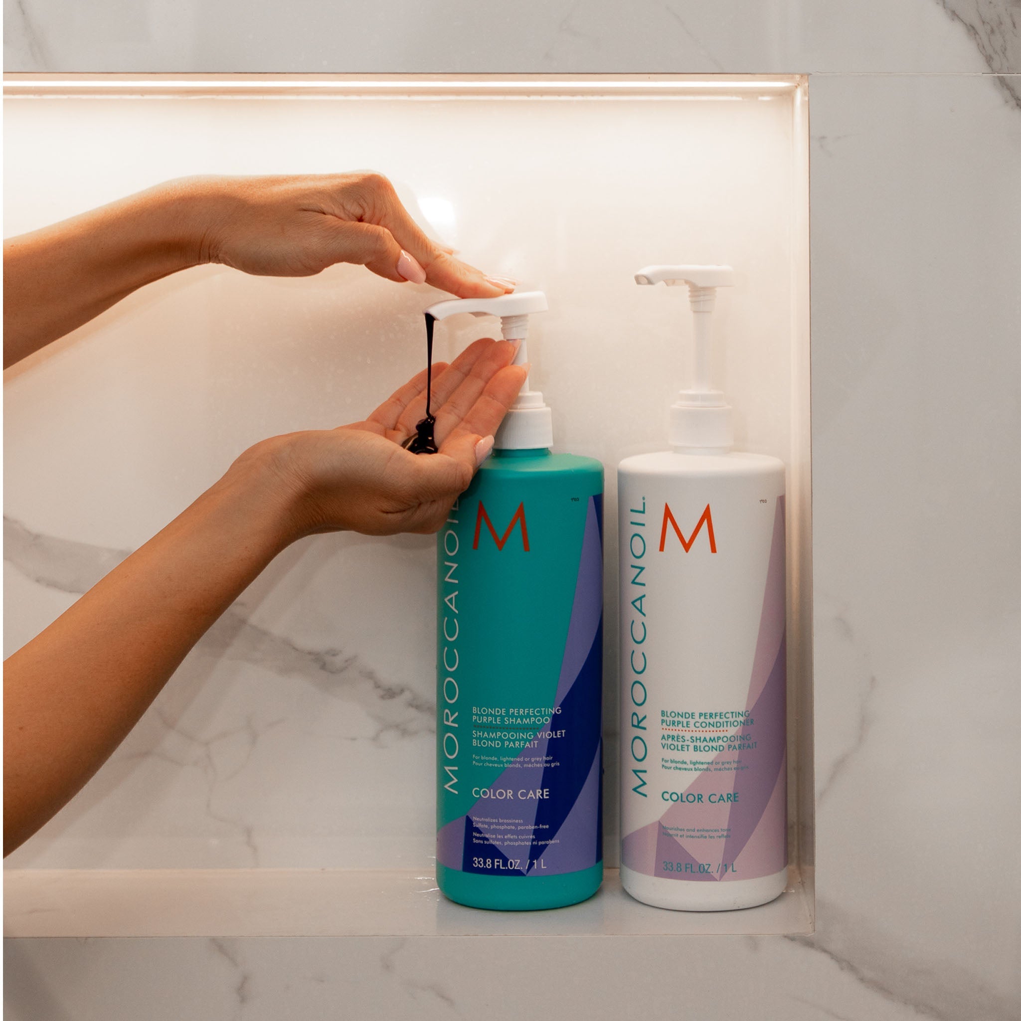 Moroccanoil. Shampoing Violet Blond Parfait Color Care - 1000 ml - Concept C. Shop