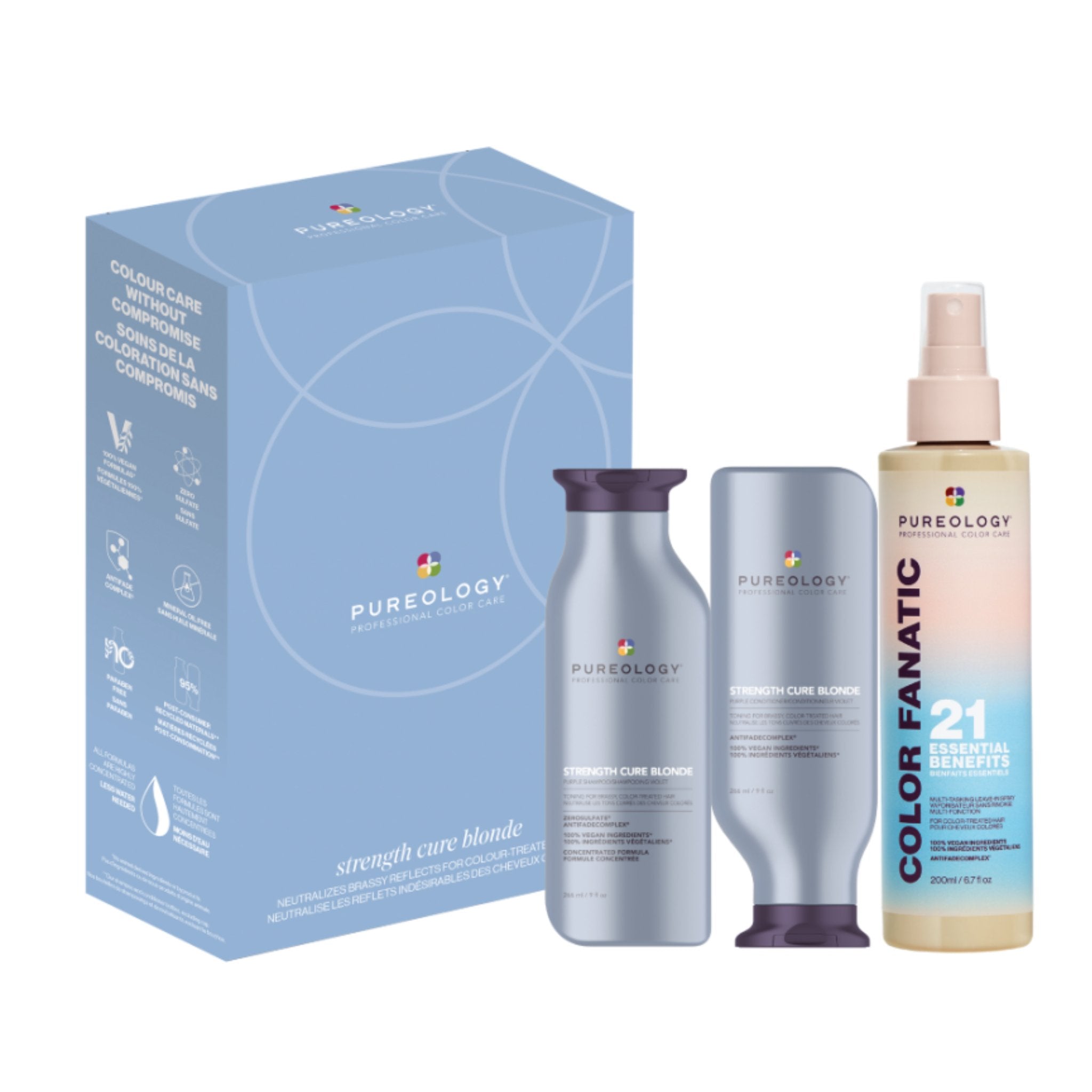 Pureology. Coffret trio réparateur Strength Cure Blonde - Concept C. Shop