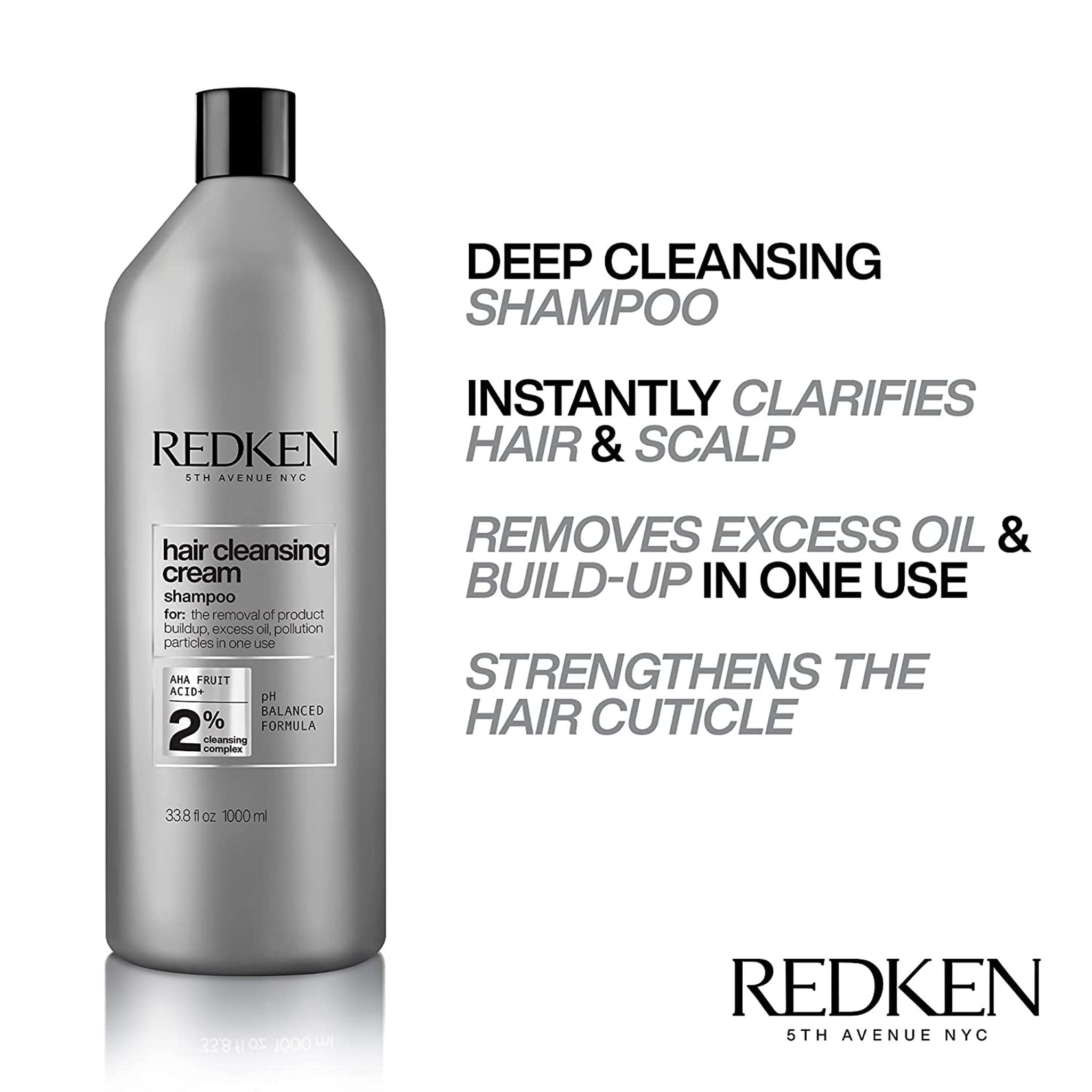 Redken. Shampoing Clarifiant Hair Cleansing Cream - 1000ml - Concept C. Shop
