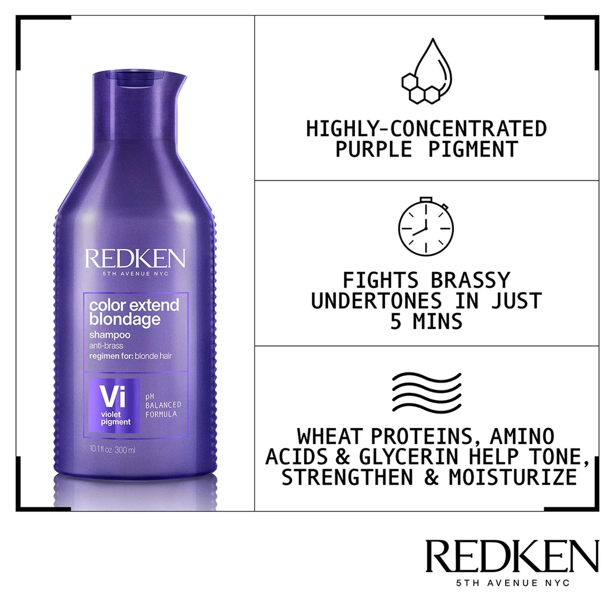 Redken. Shampoing Color Extend Blondage - 1000ml - Concept C. Shop