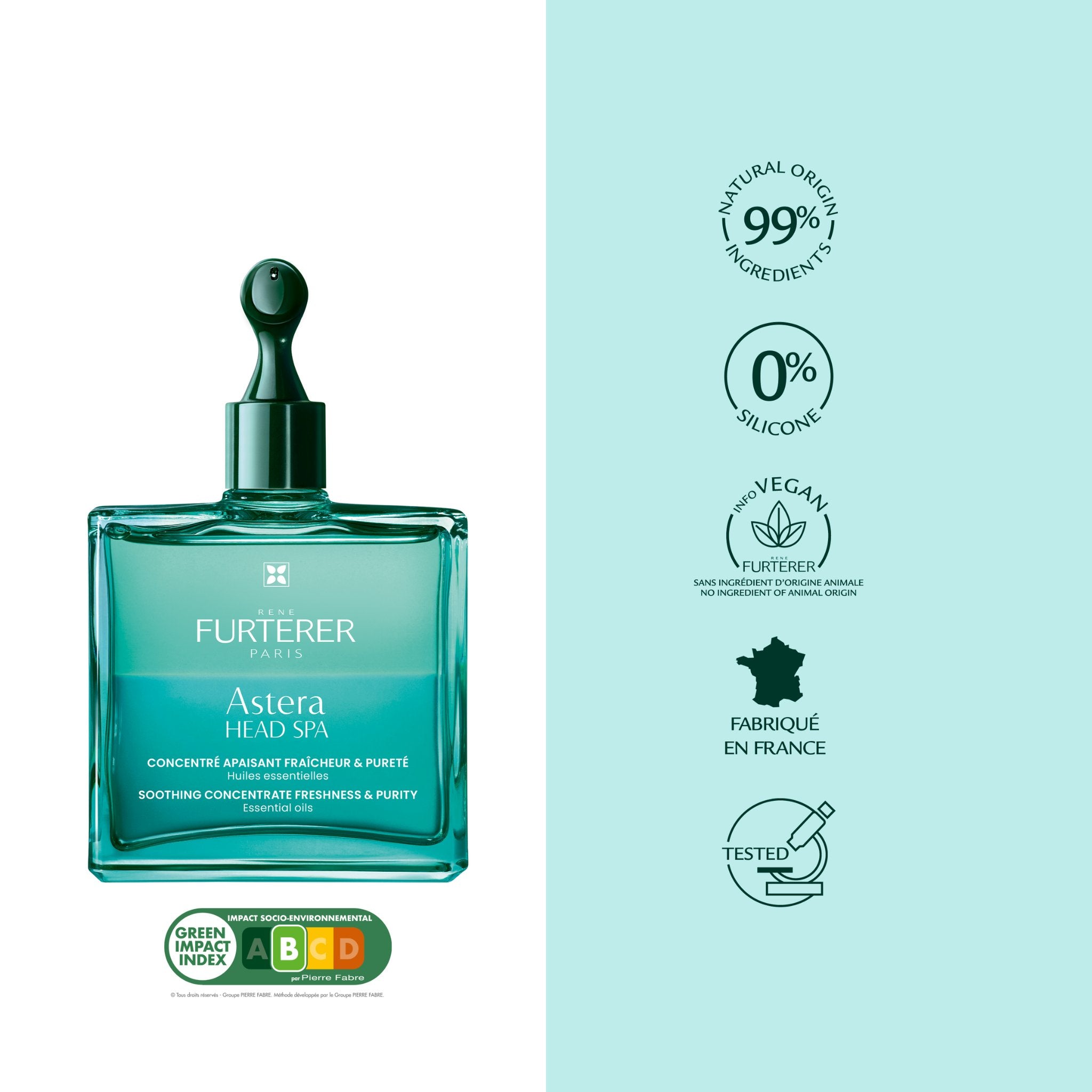 René Furterer. Astera Head Spa, Concentré Apaisant Fraicheur & Pureté Huiles essentielles - 50 ml - 50 ml - Concept C. Shop