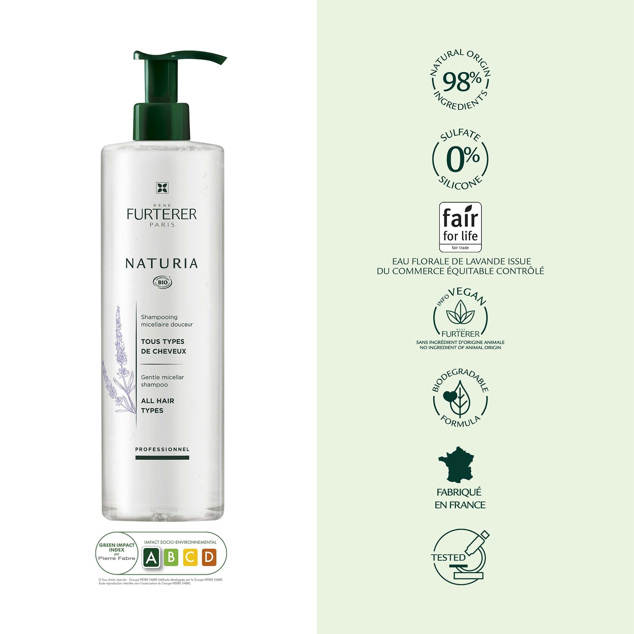 René Furterer. Naturia Shampoing - 600 ml - Concept C. Shop
