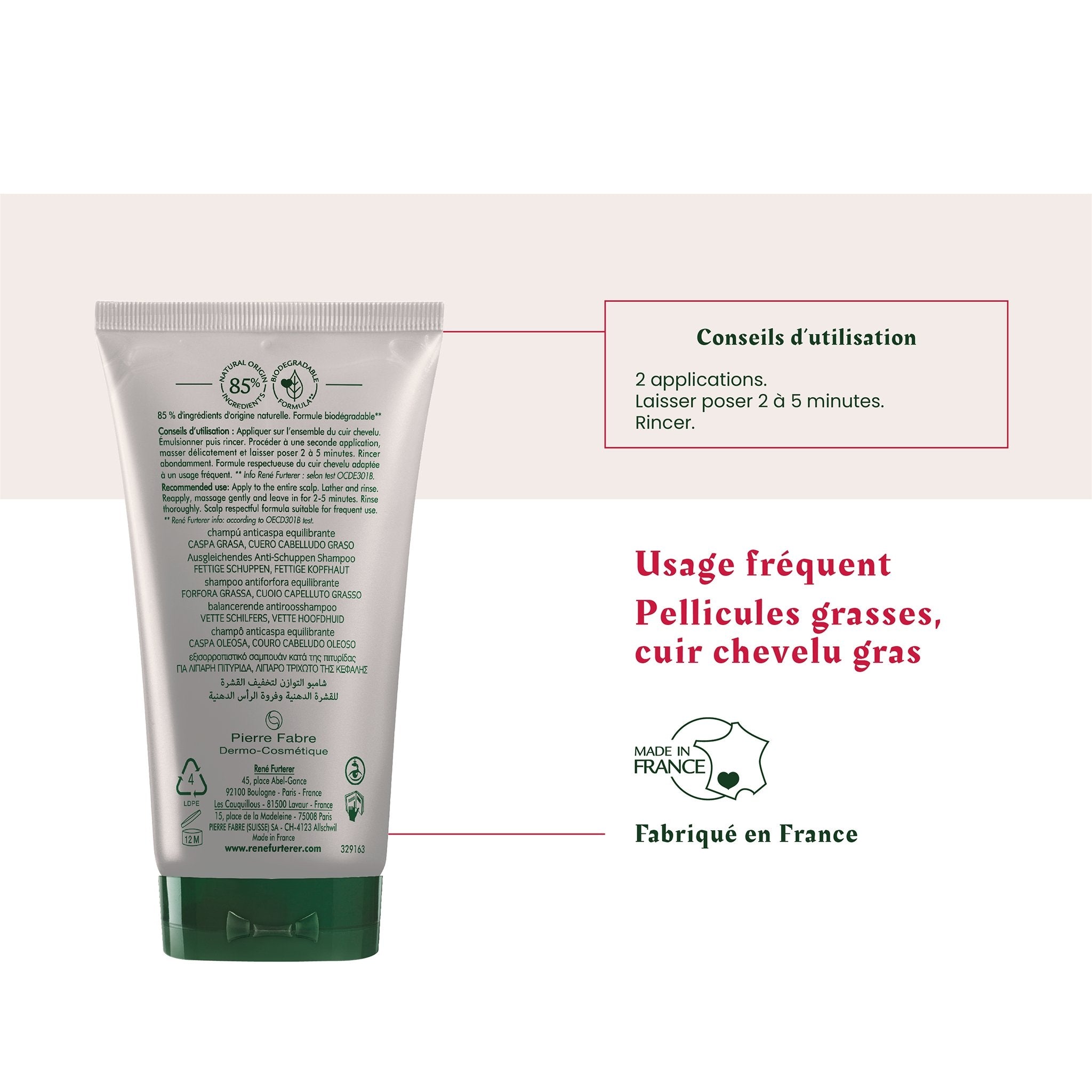 René Furterer. Neopur Shampoing Équilibrant Cuir Chevelu Gras - 150 ml - Concept C. Shop