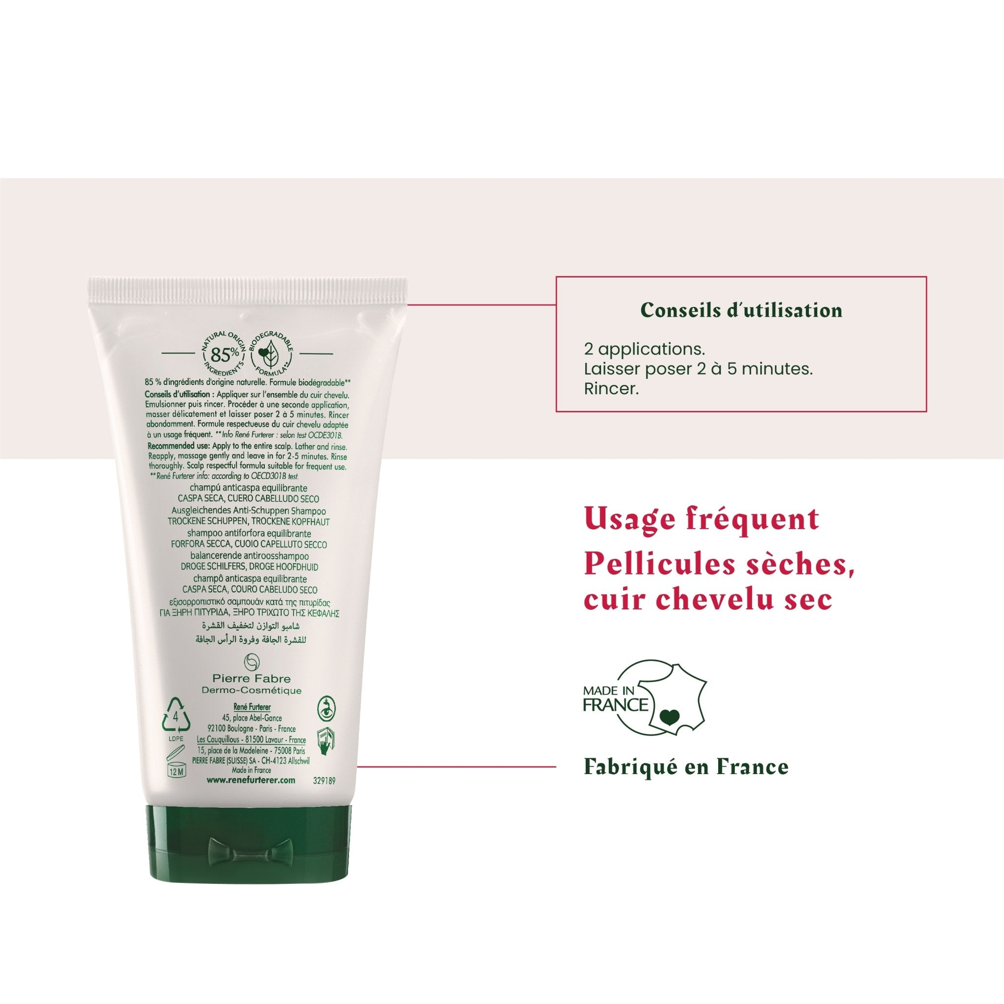 René Furterer. Neopur Shampoing Équilibrant Cuir Chevelu Sec - 150 ml - Concept C. Shop