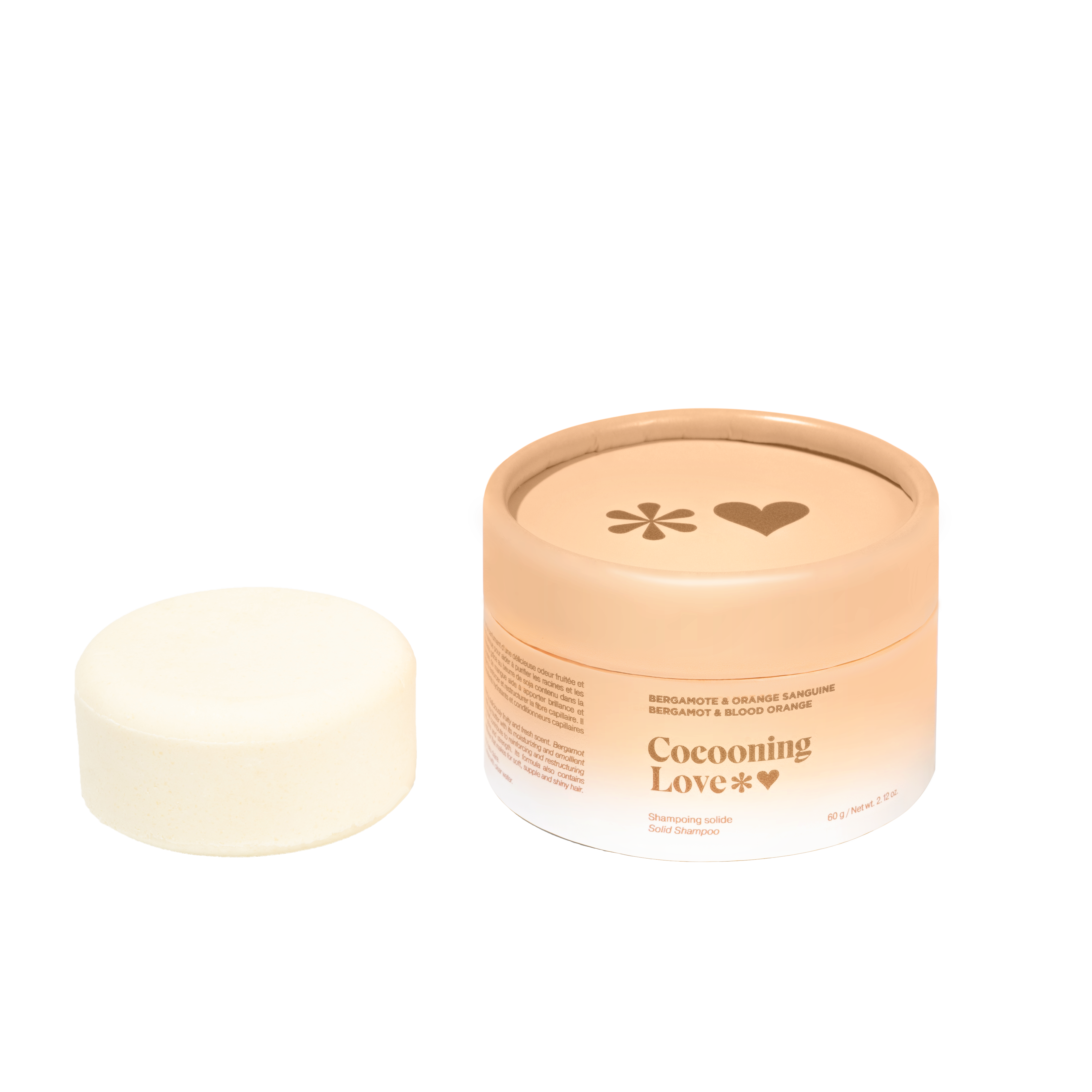 Cocooning Love. Bergamot, Blood Orange & Eucalyptus Solid Shampoo - 60 g
