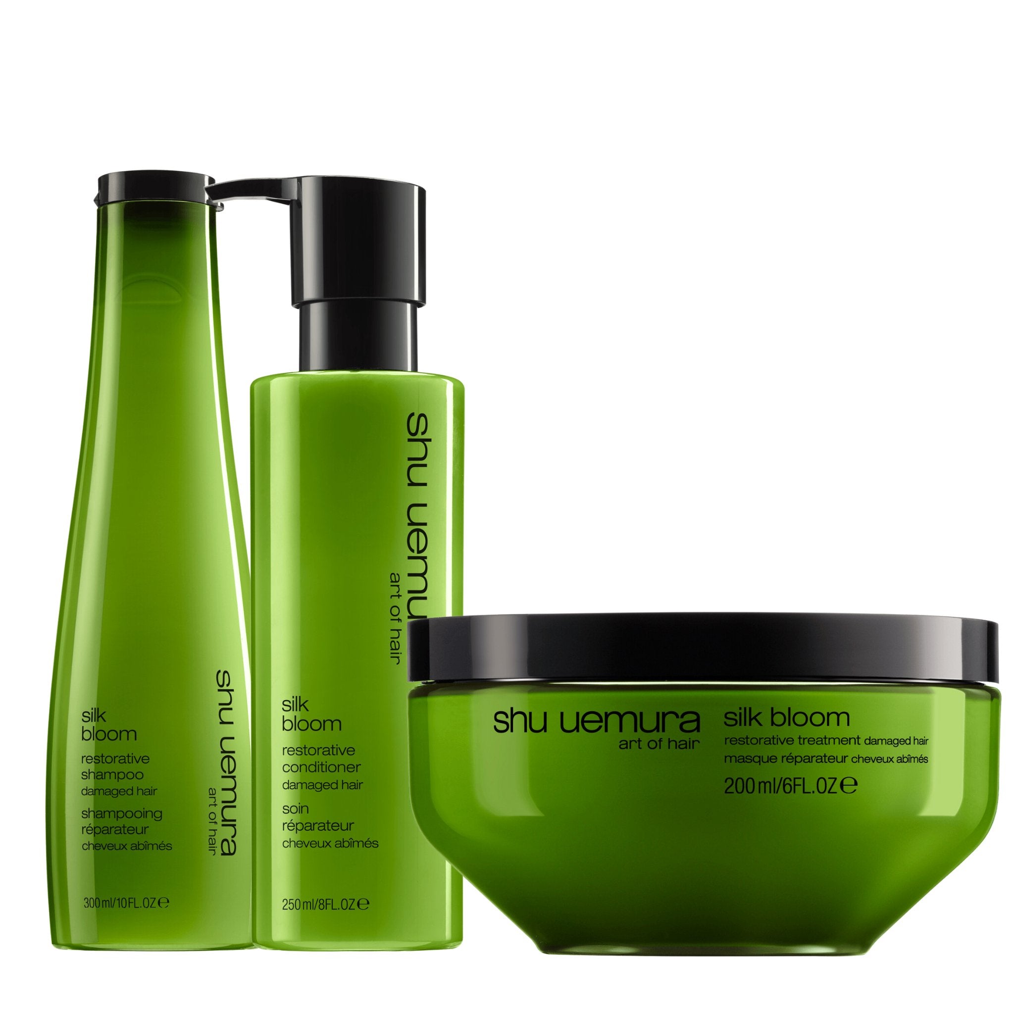 Shu Uemura. Silk Bloom. Routine de Renforcement pour les Cheveux Abîmés - Concept C. Shop