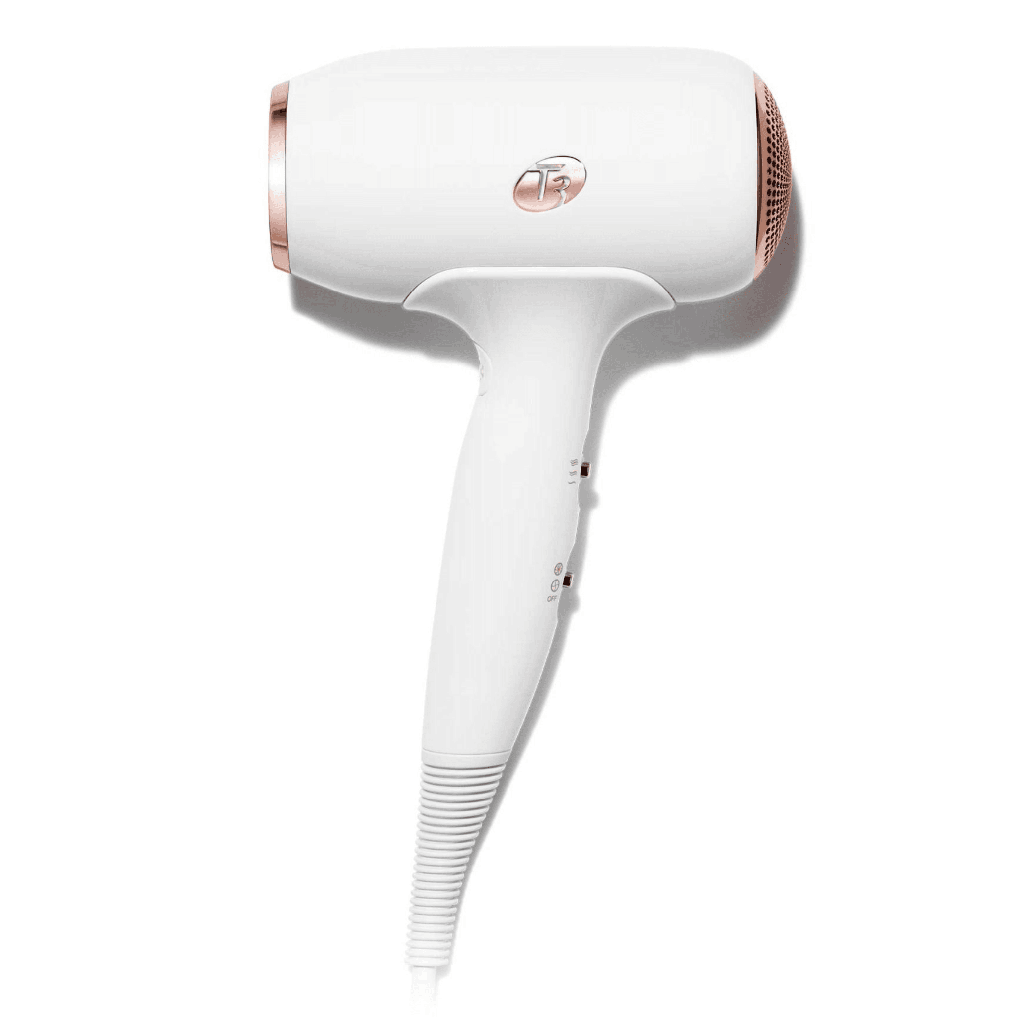 T3. Séchoir Ionique Compact Fit - Blanc et Or Rose - Concept C. Shop