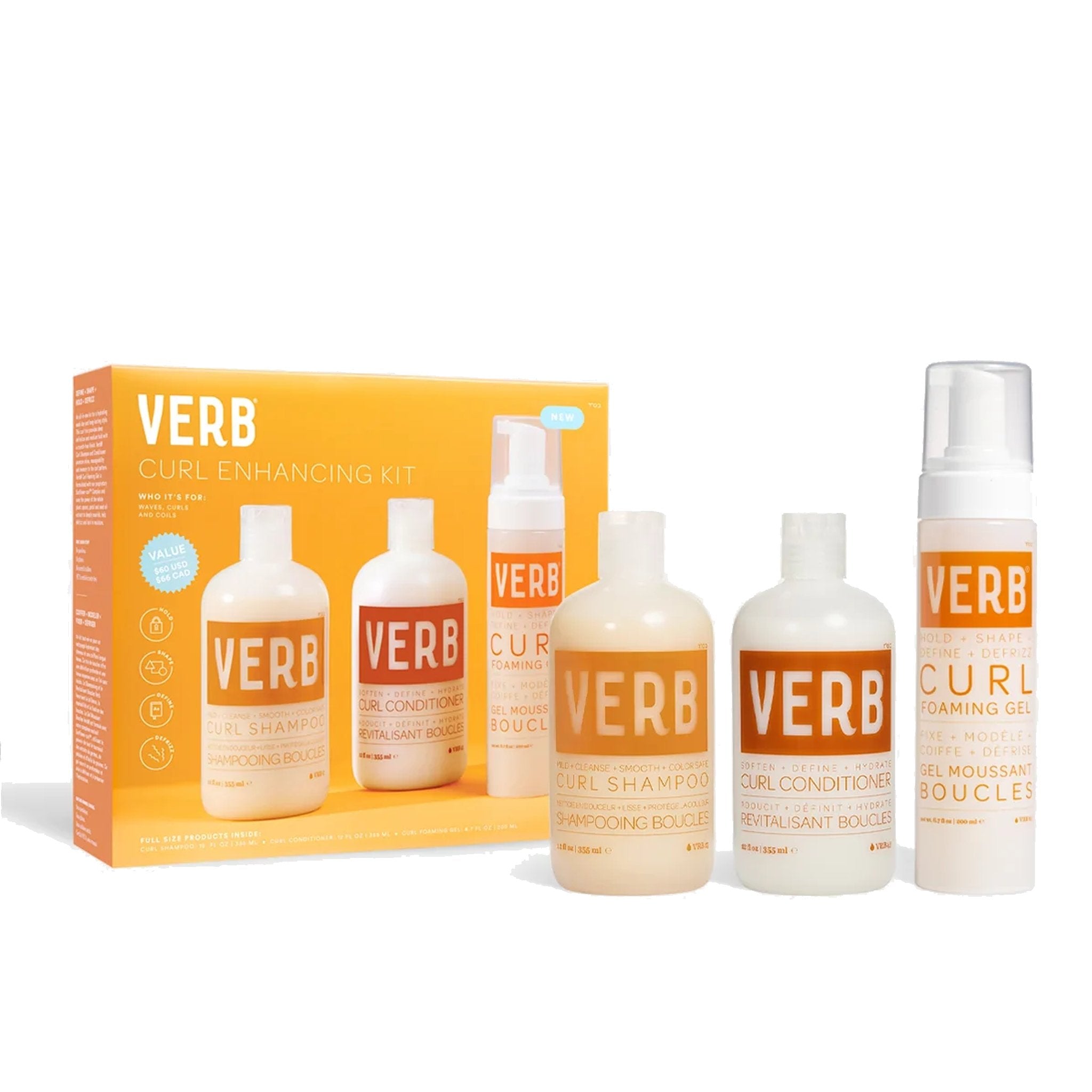 Verb. Curly hair trio box