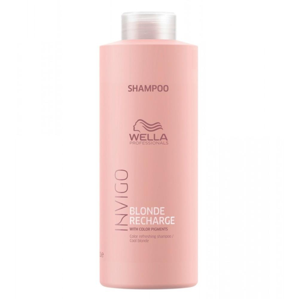 Wella. Invigo Blonde Recharge Shampoing Ravivant Blond Froid - 1000ml - Concept C. Shop