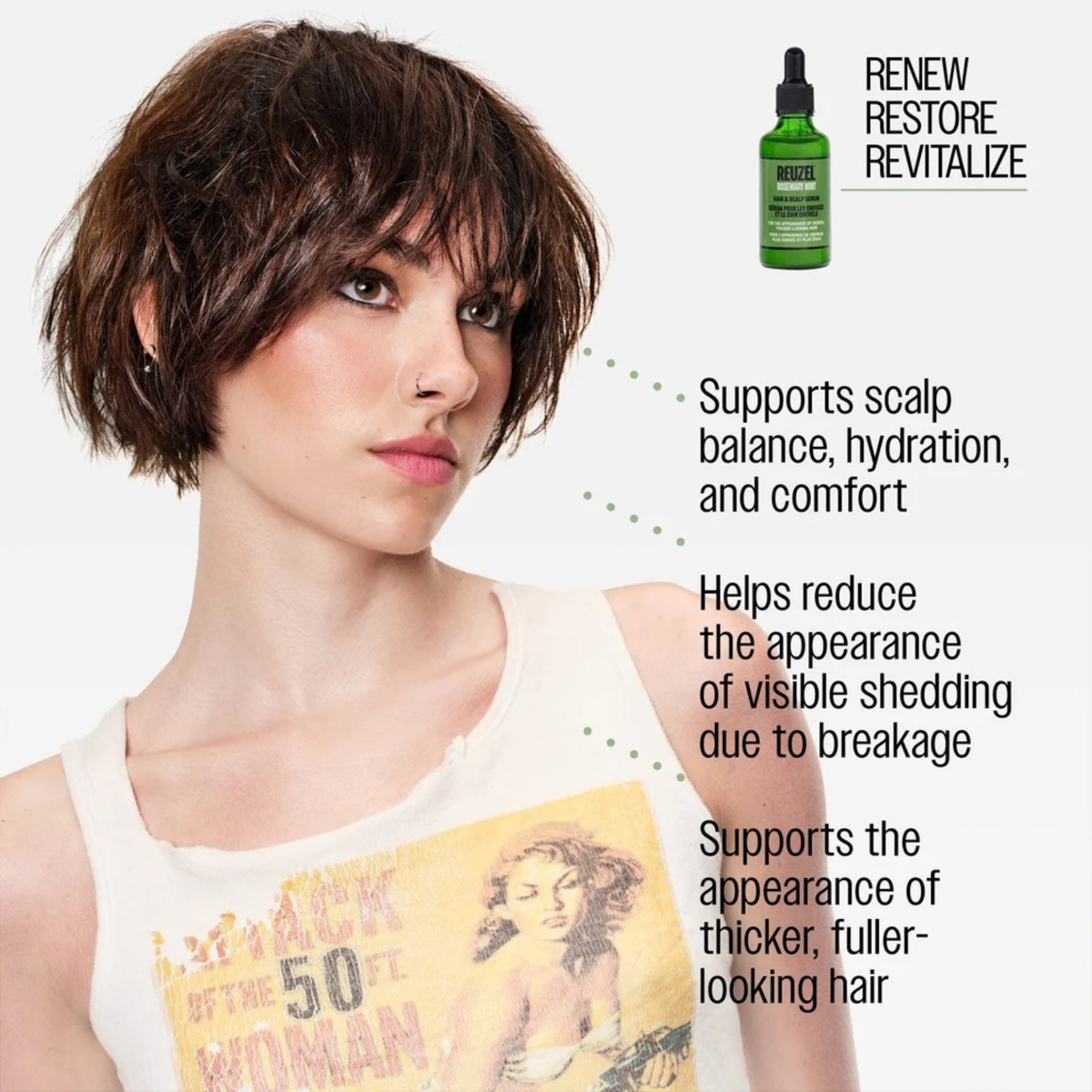 Reuzel. Sérum Cheveux Et Cuir Chevelu Rosemary Mint - 50 ml