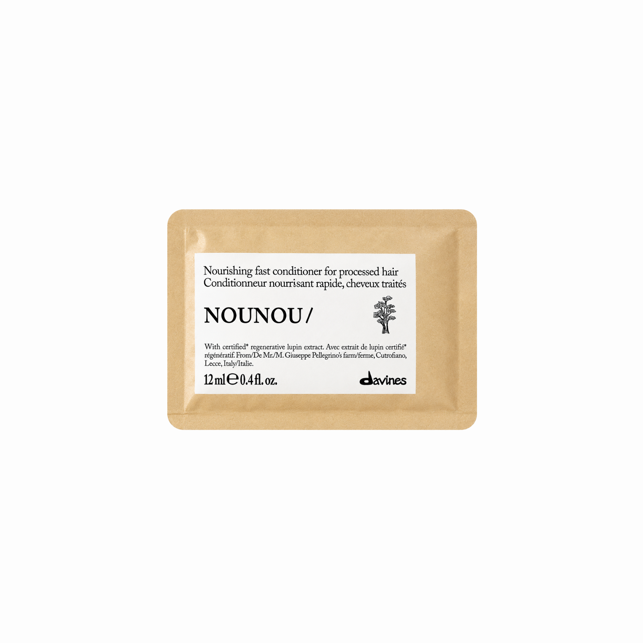 Prime avec Achat - Davines. Revitalisant Nourrissant Rapide Cheveux Traités NOUNOU - 12 ml