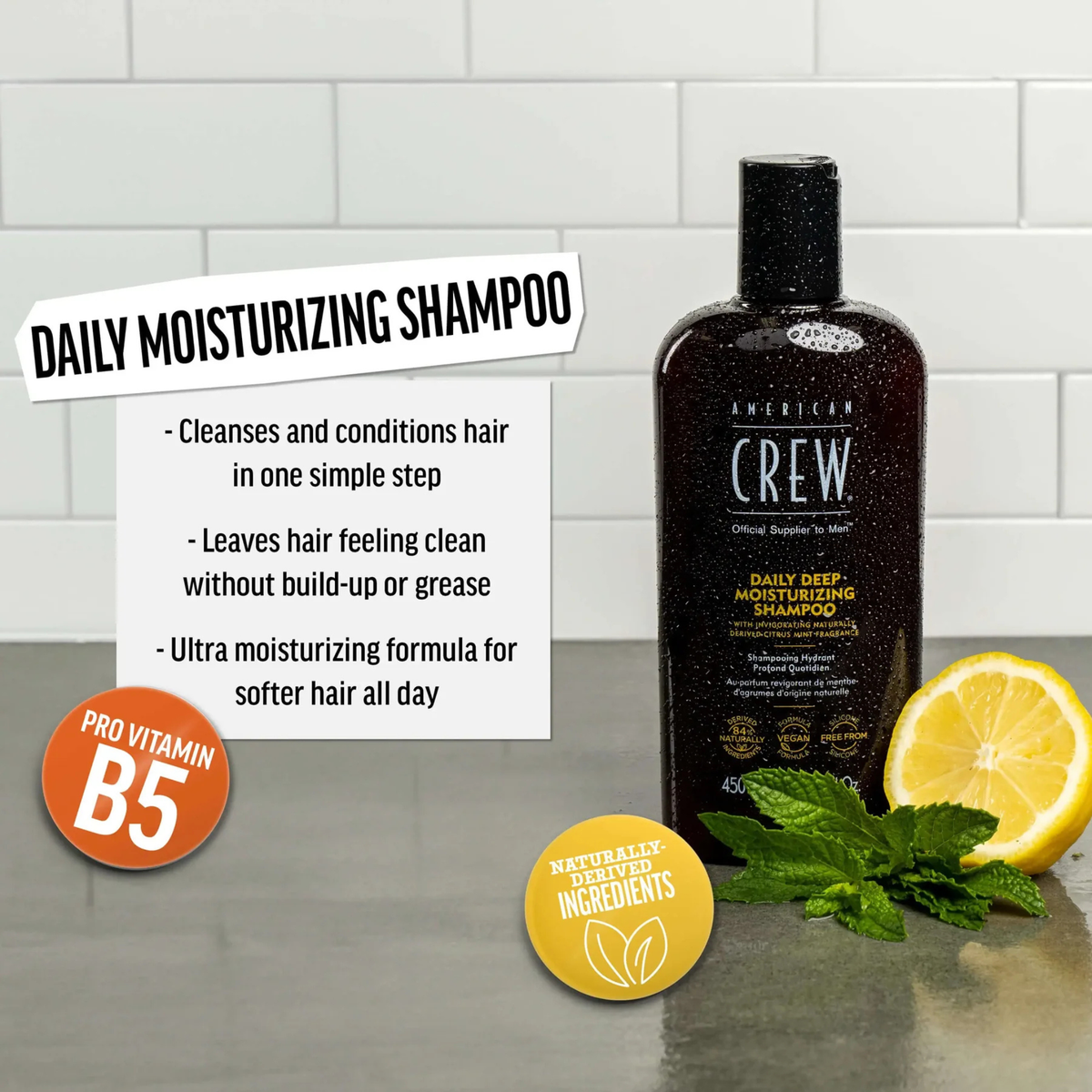 American Crew. Shampoing Hydratant Profond Quotidien - 250 ml