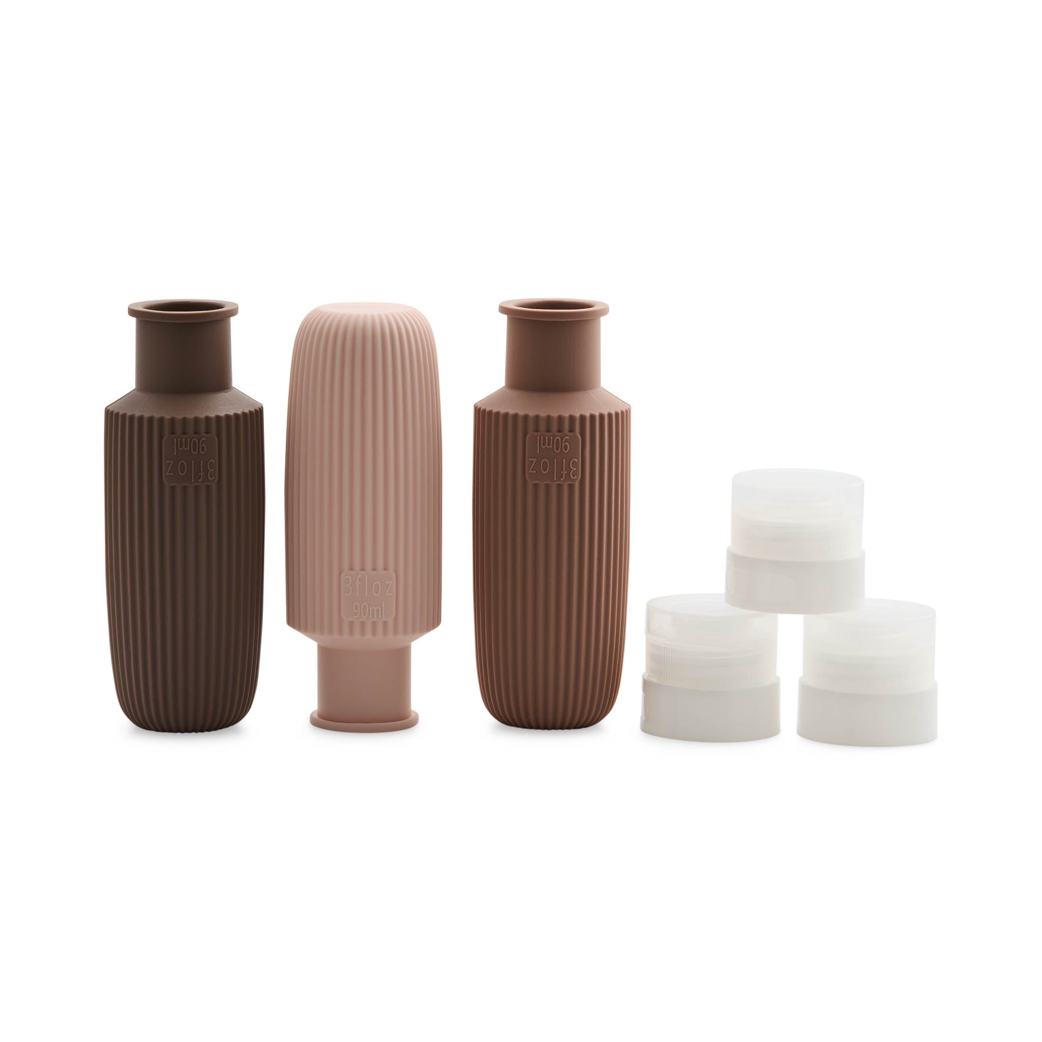 Concept C. Silicone Travel Bottle Set - Neutral