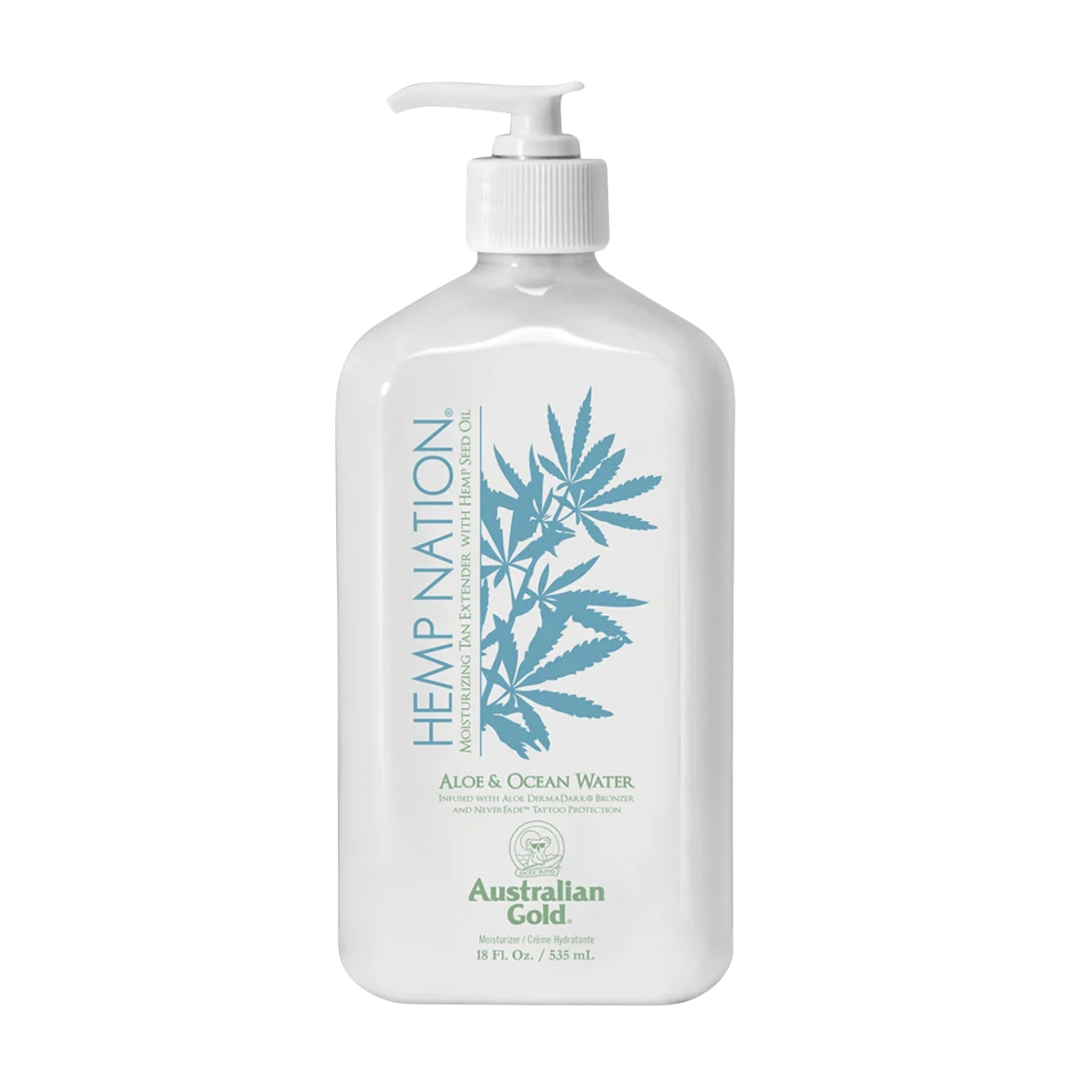 Australian Gold. Hemp Nation Aloe &amp; Ocean Water Tan Extender - 535 ml