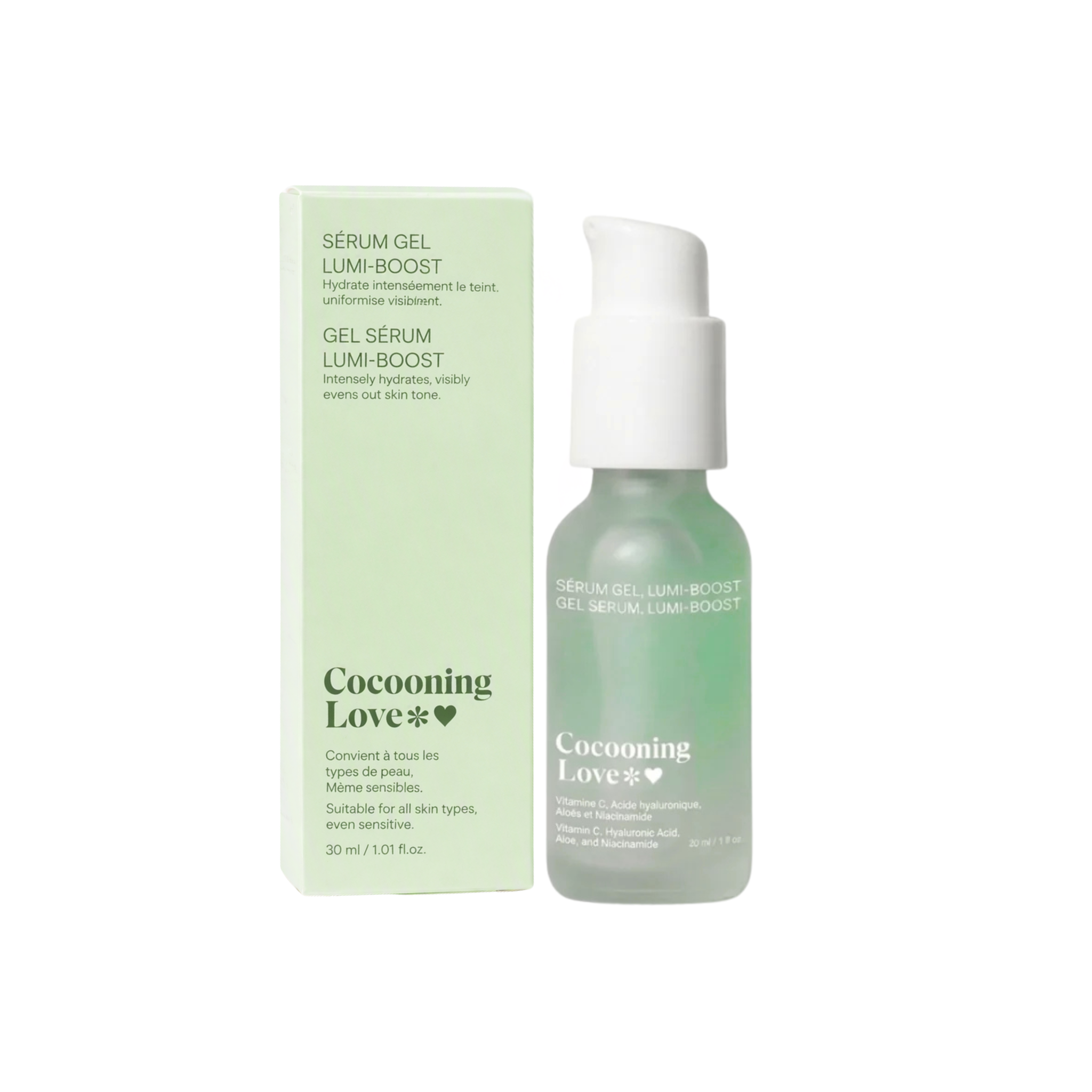Cocooning Love. Serum Gel Lumi Boost Vitamine C et Acide Hyaluronique - 30 ml