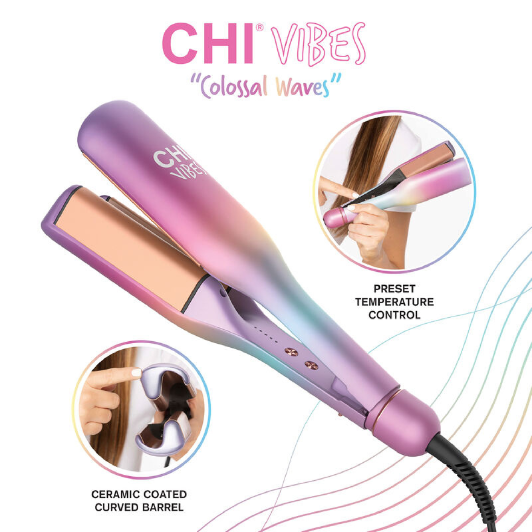 CHI. Vibes Colossal Waves Fer à Onduler - 2 1/2 po