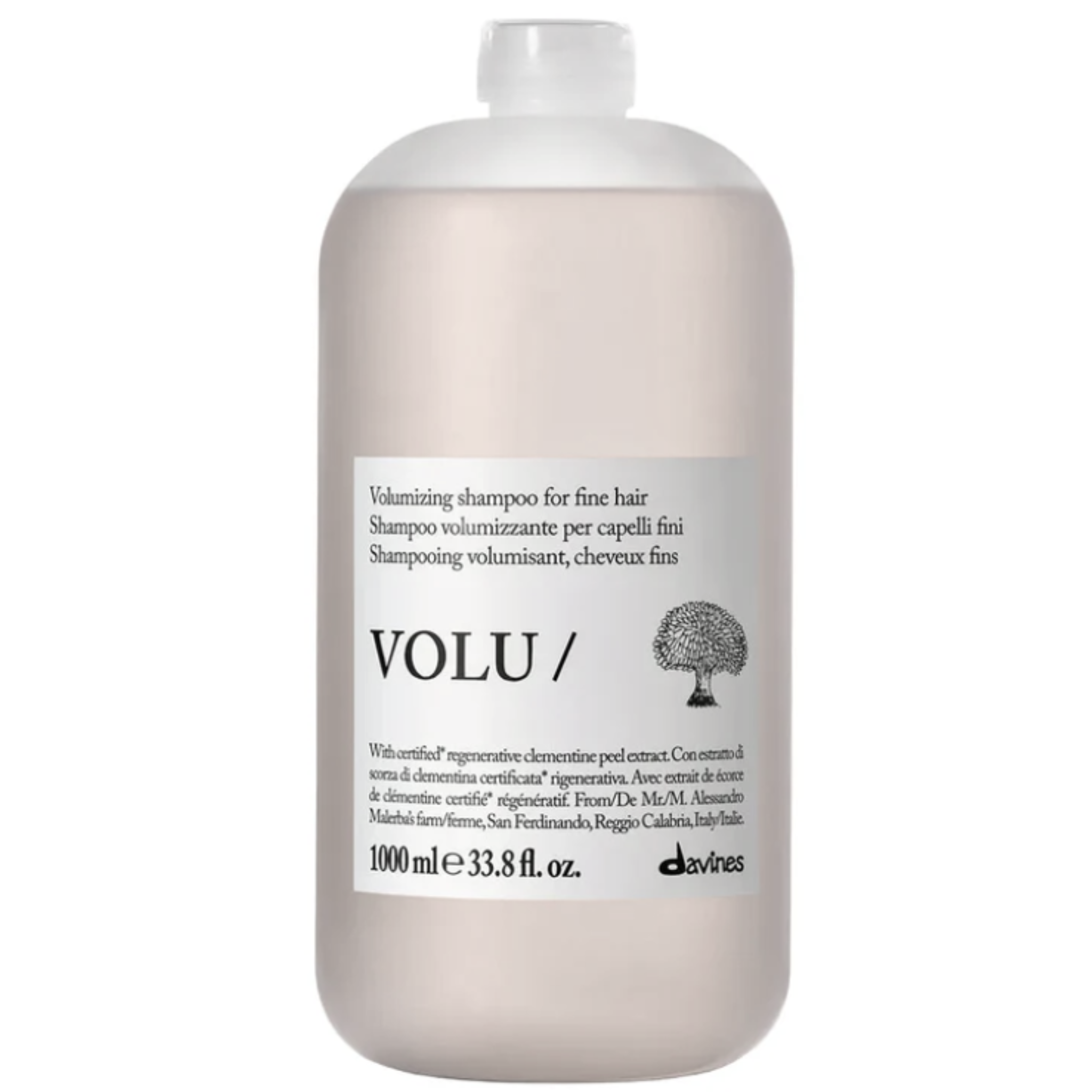 Davines. Shampoing Volumisant Cheveux Fins VOLU - 1000 ml