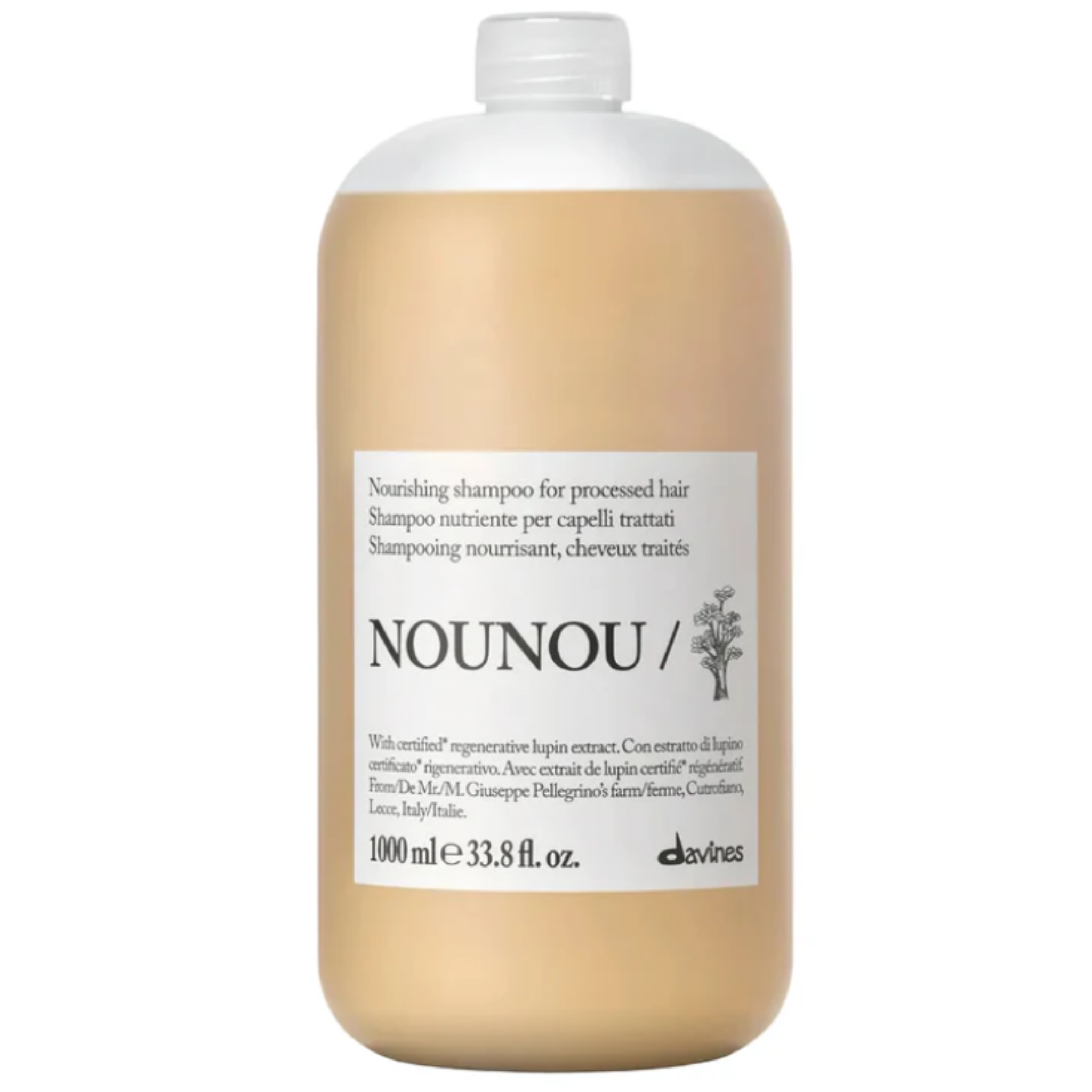Davines. Shampoing Nourrissant Cheveux Traités NOUNOU - 1000 ml