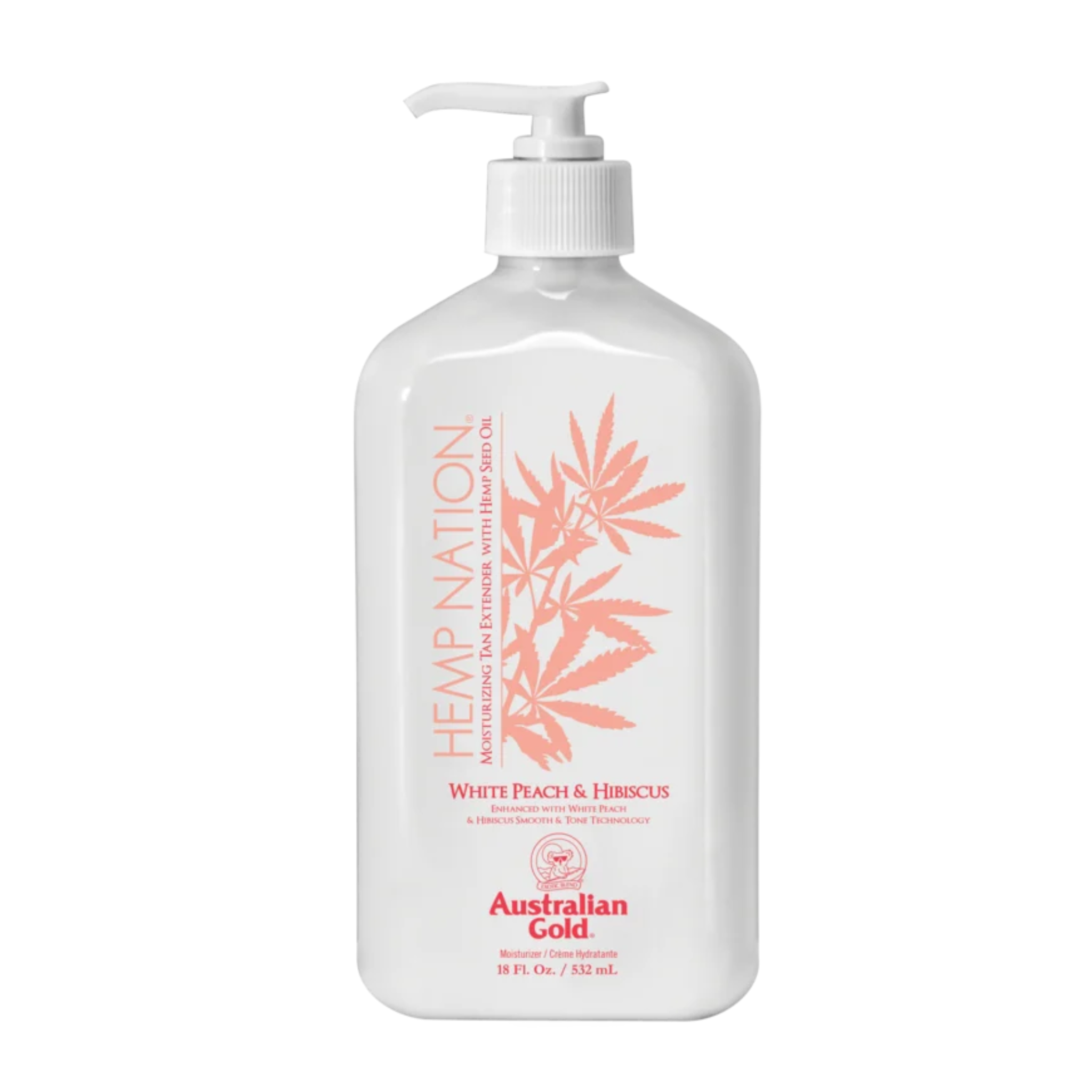 Australian Gold. Hemp Nation White Peach and Hibiscus Tan Extender - 532 ml