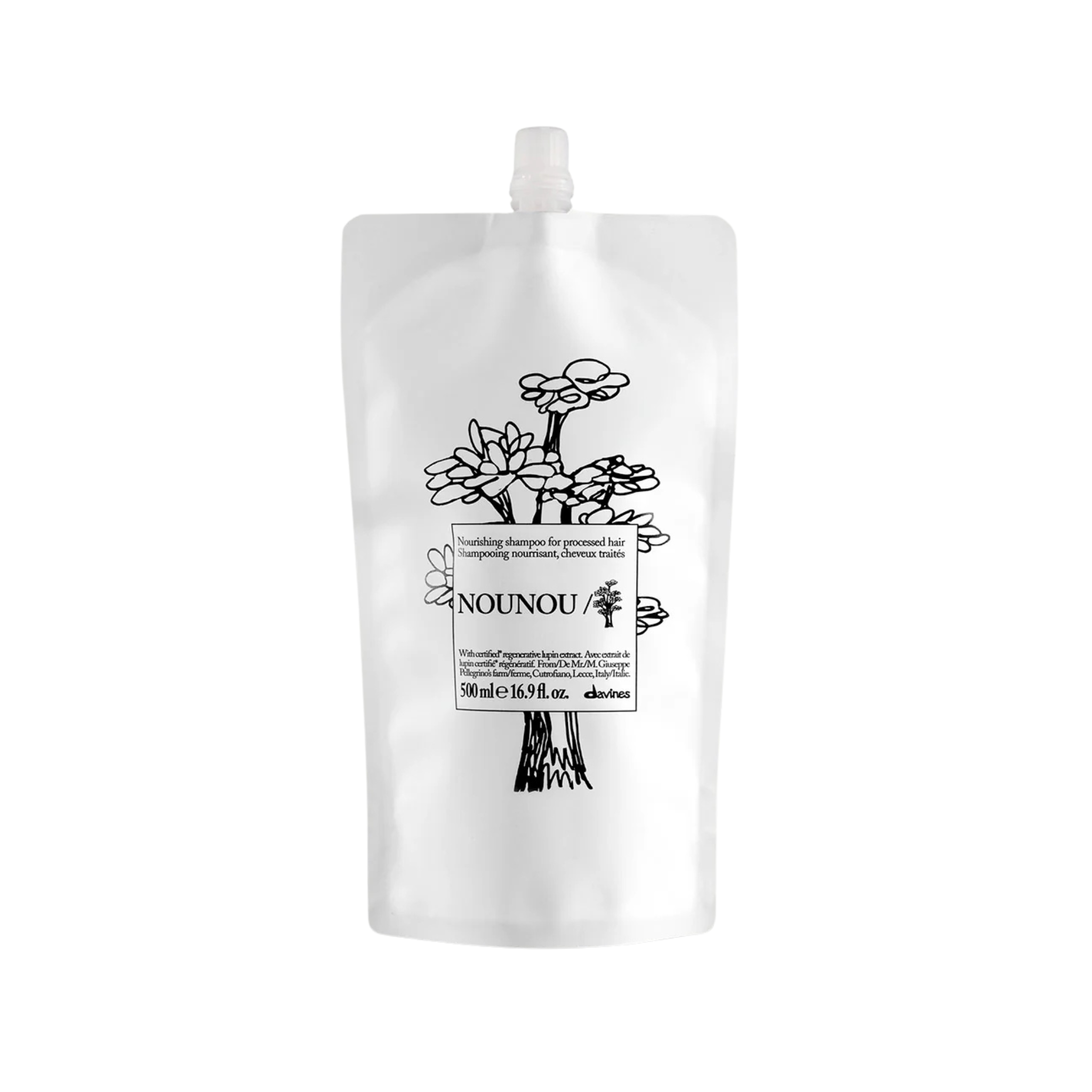 Davines. NOUNOU Nourishing Shampoo for Treated Hair (Eco-Refill) - 500 ml