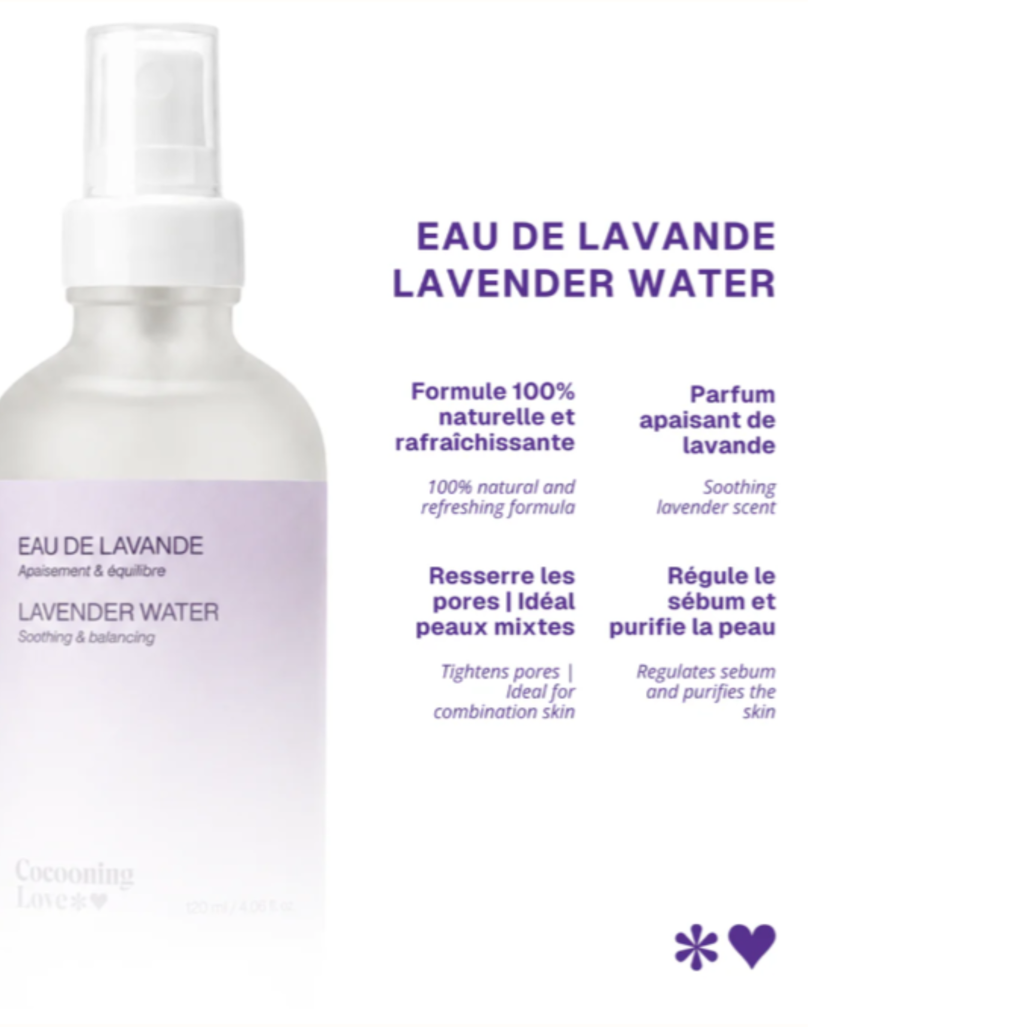 Cocooning Love. Eau De Lavande - Apaisement Et Équilibre - 120 ml