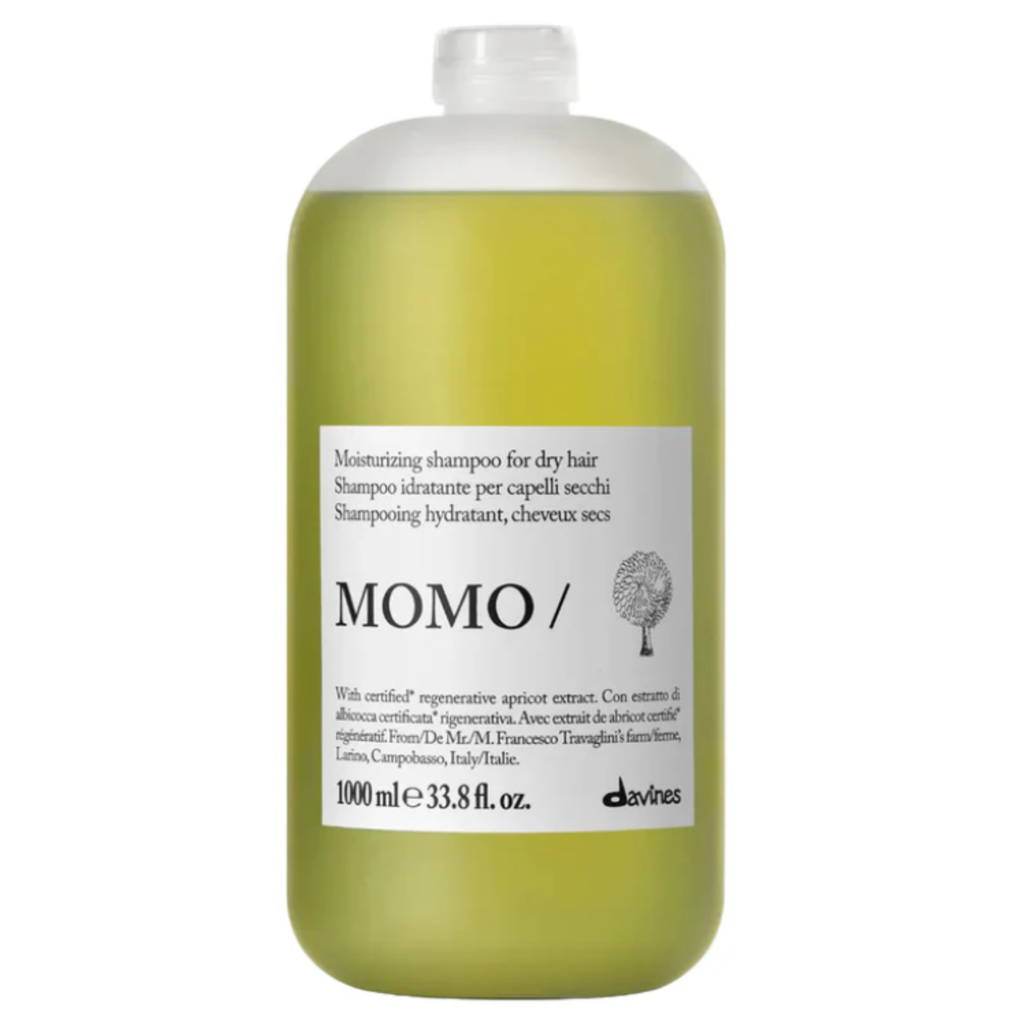 Davines. Shampoing Hydratant Cheveux Secs MOMO - 1000 ml