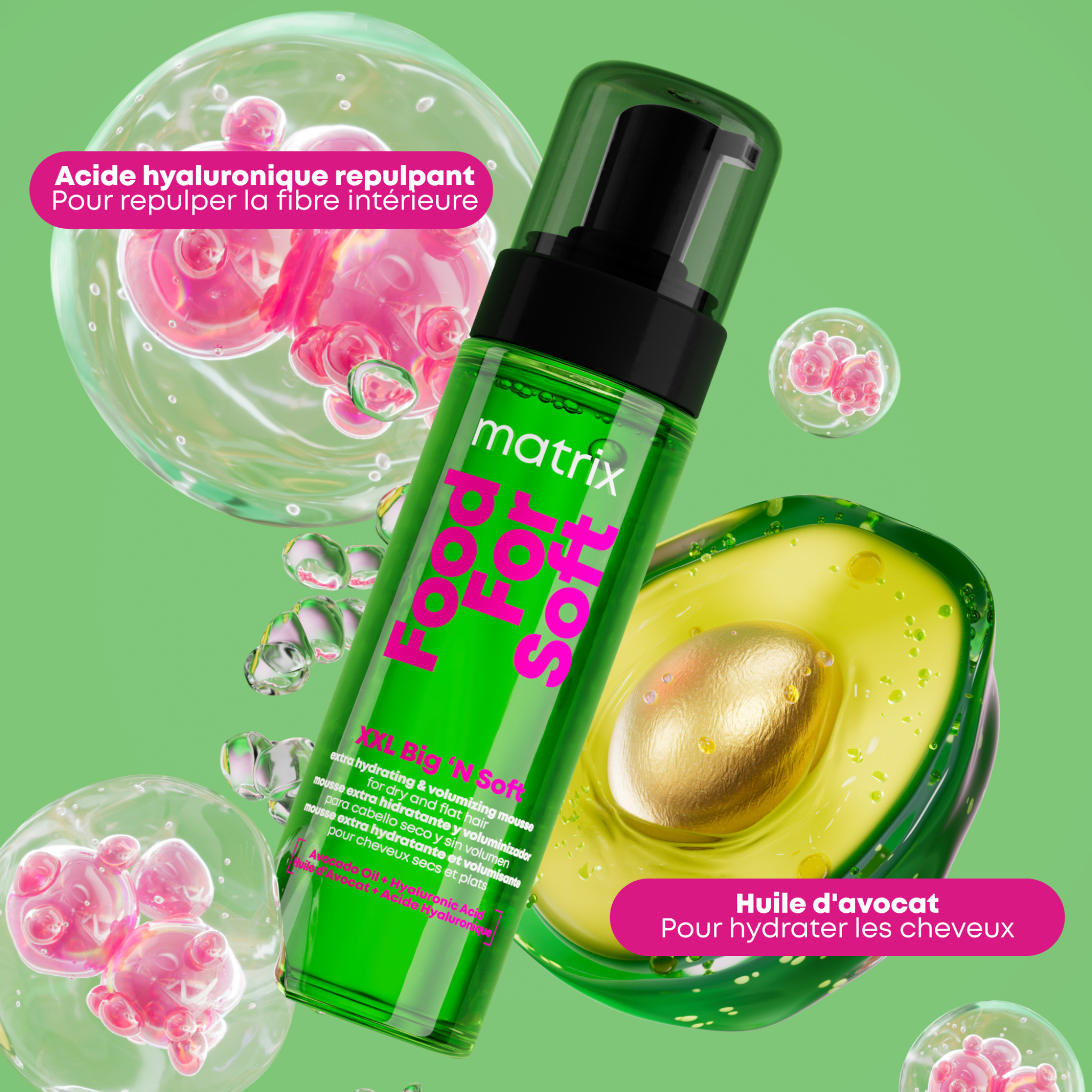 Matrix. Mousse Extra Hydratante & Volumisante XXL Food For Soft - 210 ml