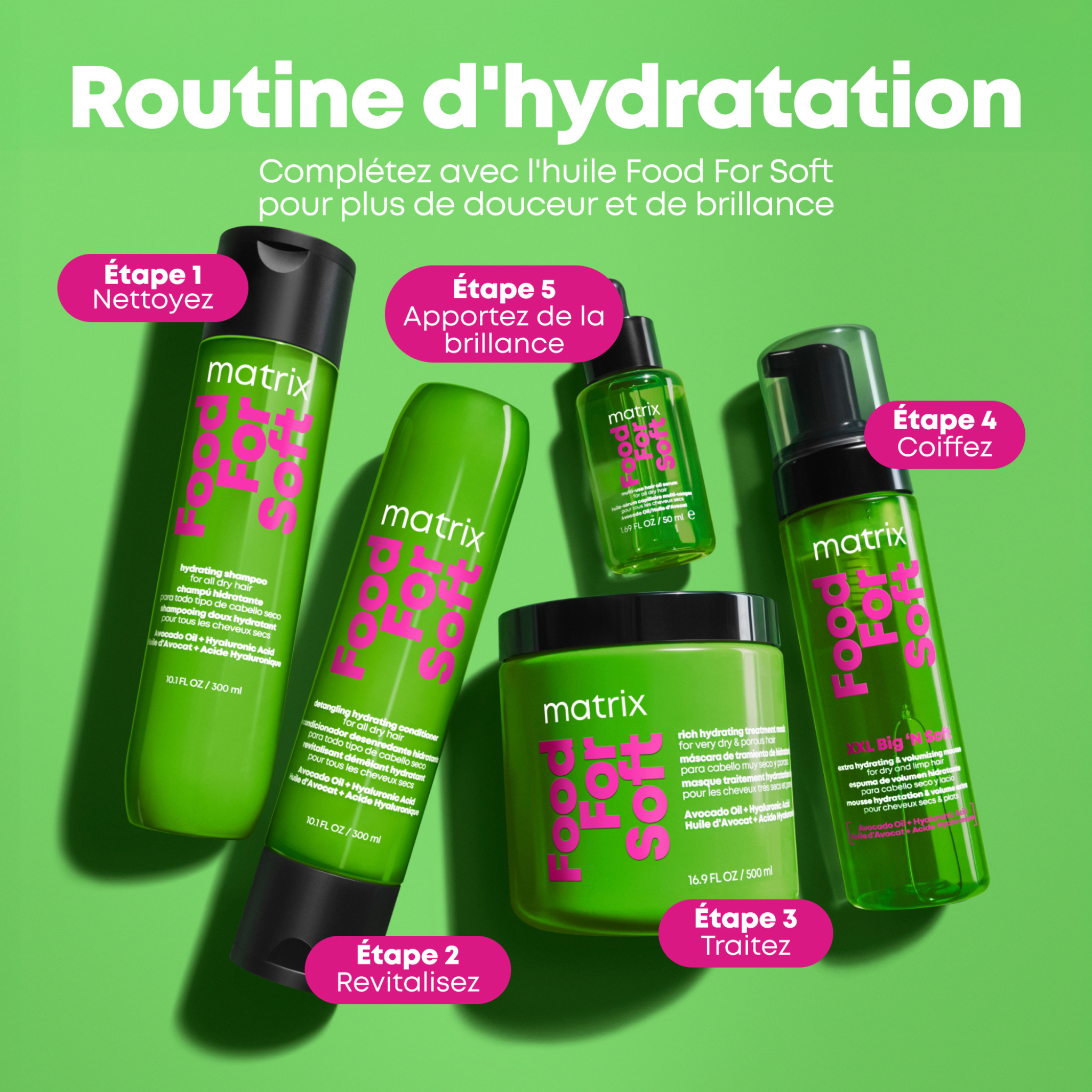 Matrix. Mousse Extra Hydratante & Volumisante XXL Food For Soft - 210 ml