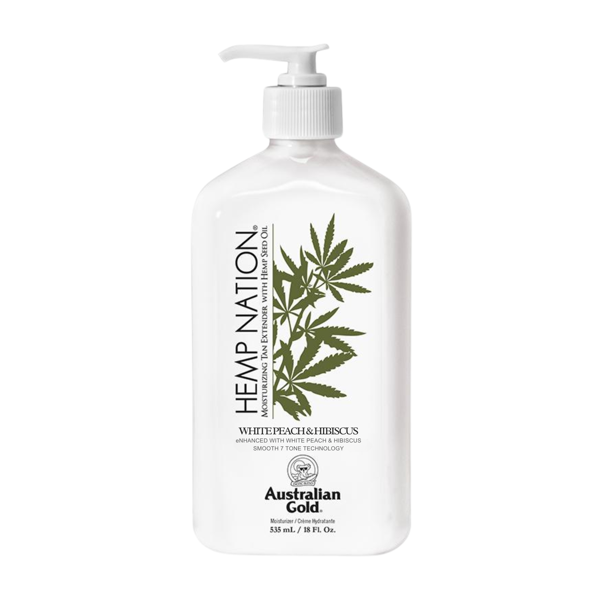 Australian Gold. Hemp Nation Tan Extender White Peach and Hibiscus - 535 ml