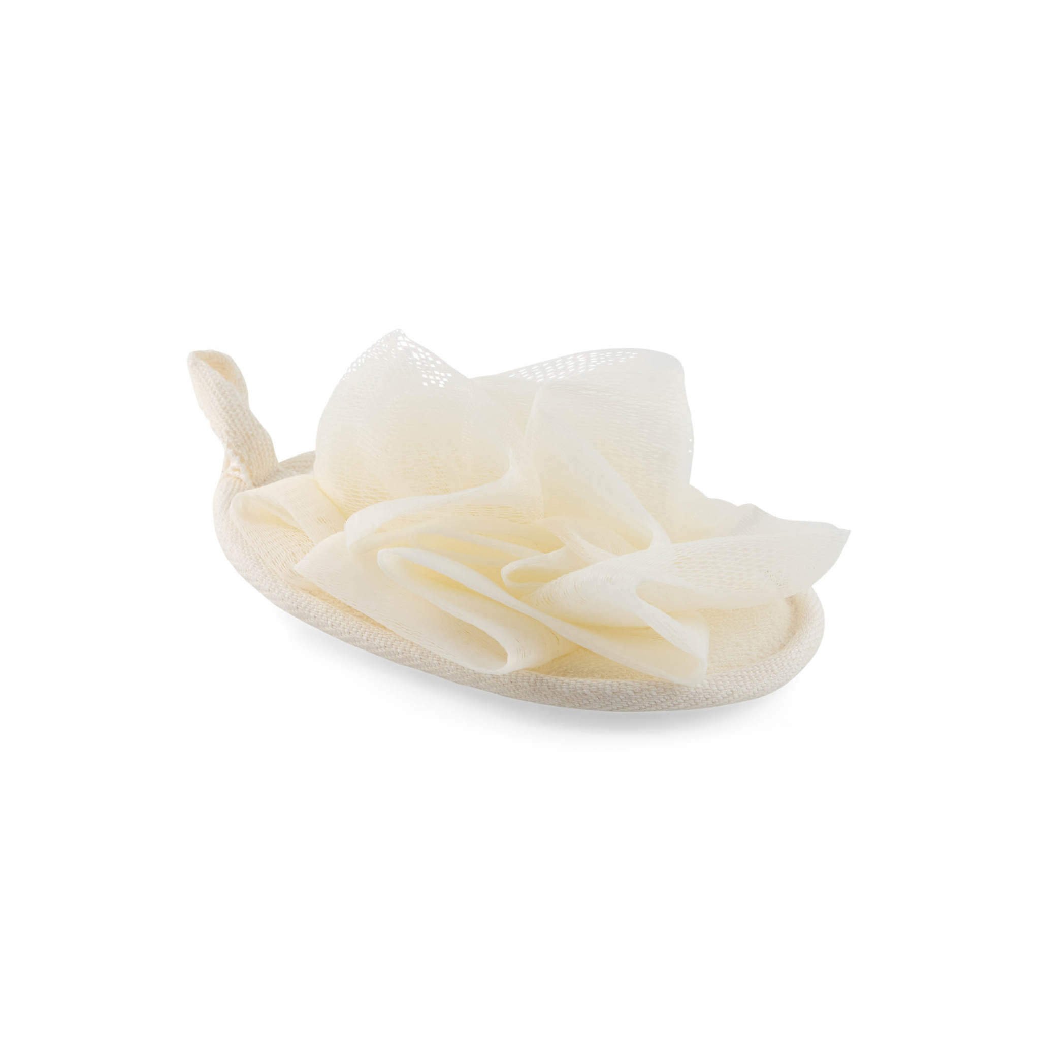 Concept C. 2-in-1 Bath Accessory - Powder Puff and Exfoliating Sponge - Beige
