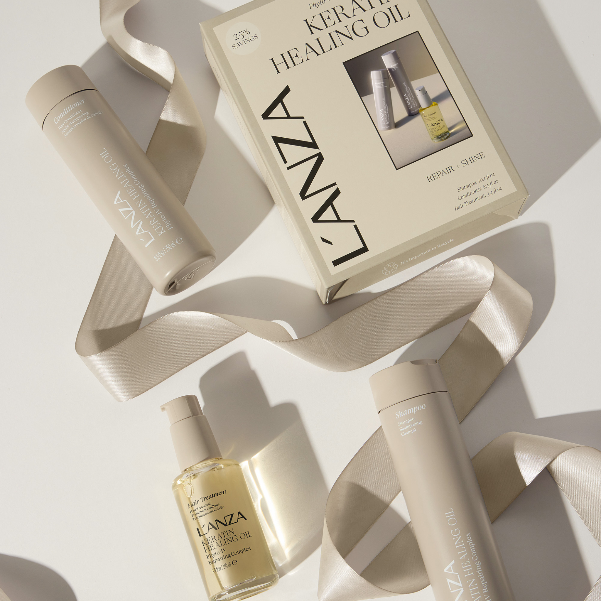L'Anza. Holiday Set - Keratin Healing Oil Phyto-IV Repairing Complex