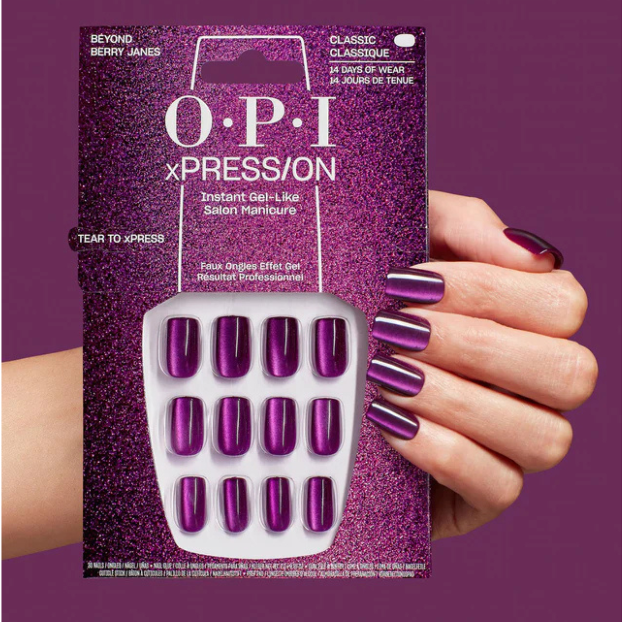 OPI. xPRESS/ON Classic Nail Set - Beyond Berry Janes