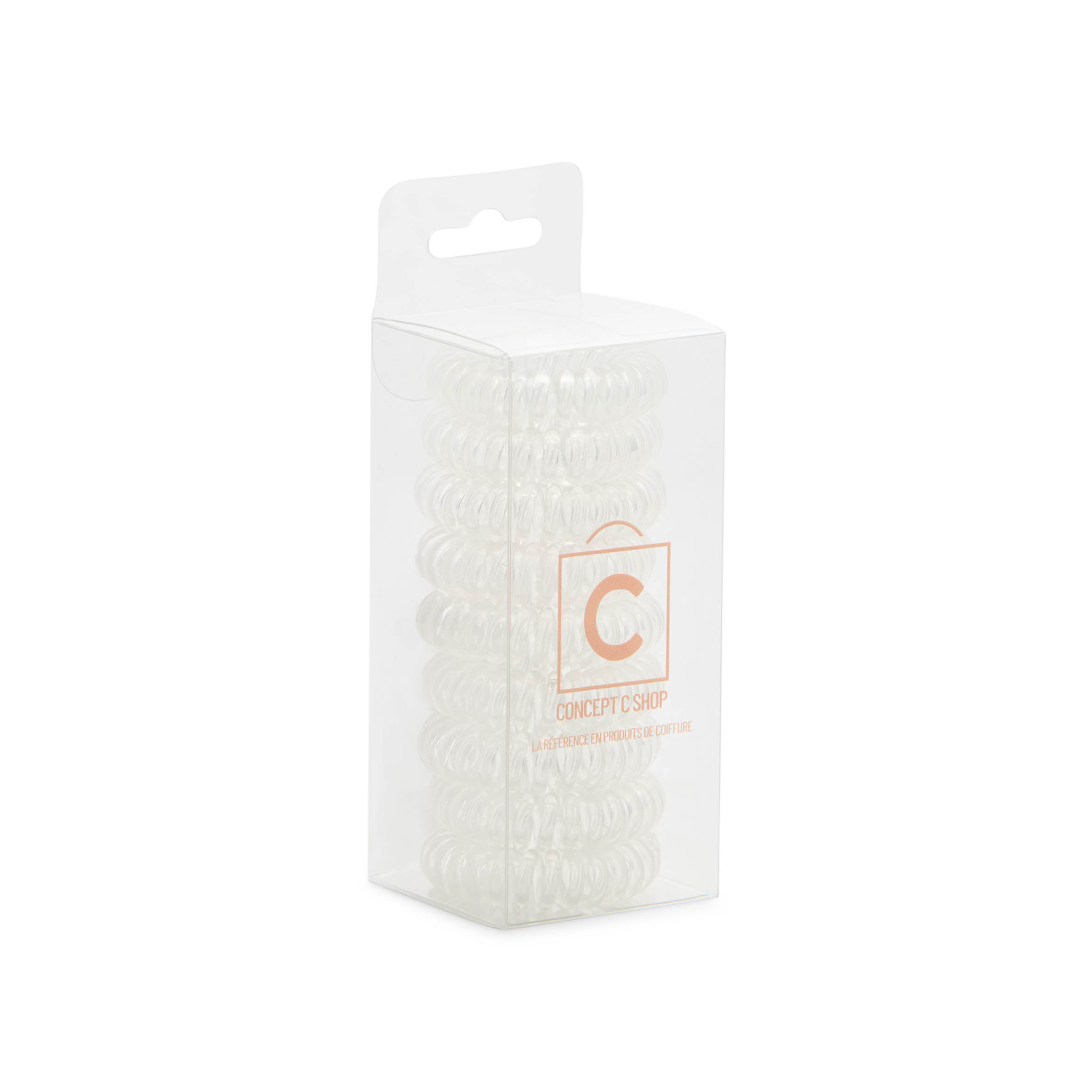 Concept C. Spiral Hair Ties - Clear