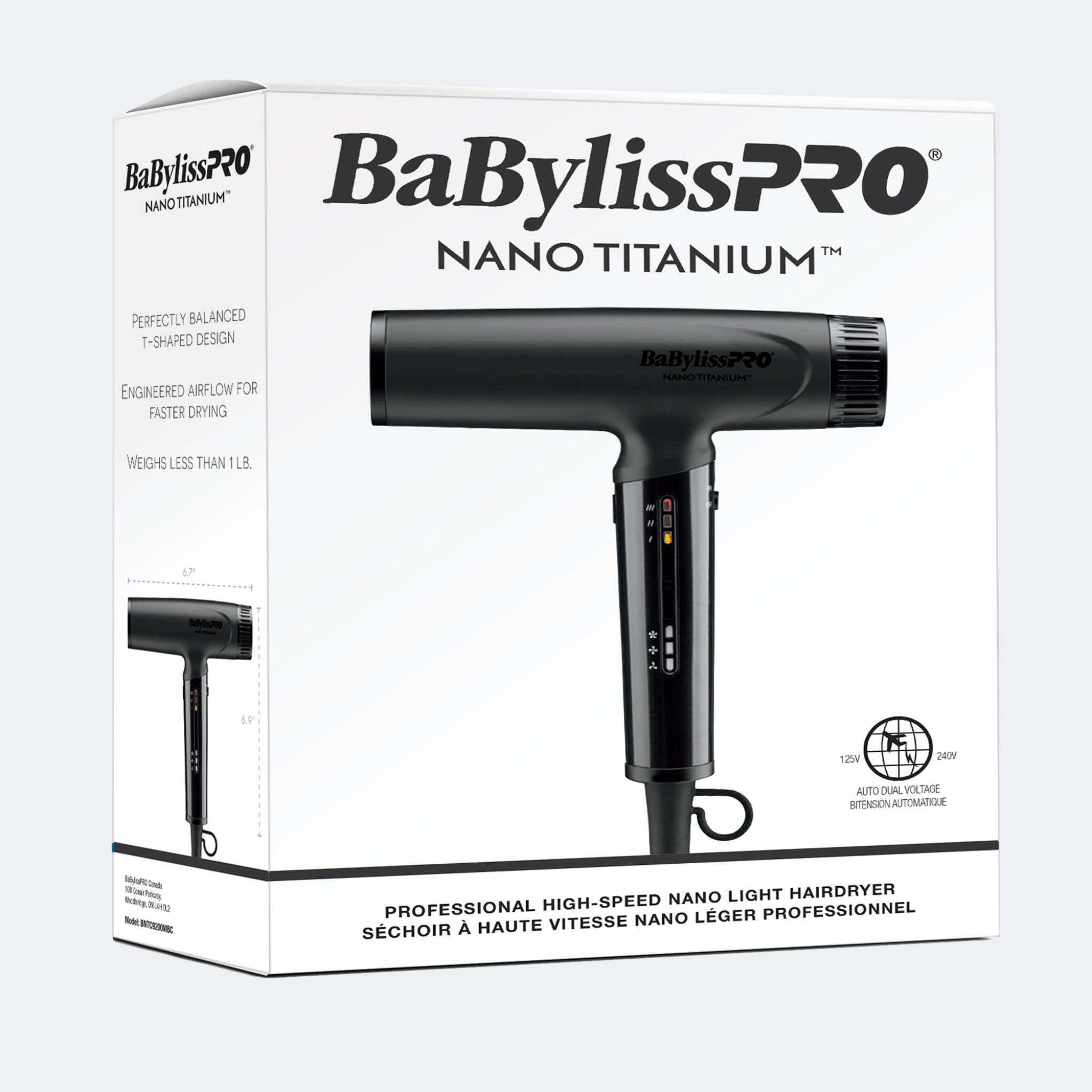 Babyliss. Séchoir À Haute Vitesse Nano Léger - Noir