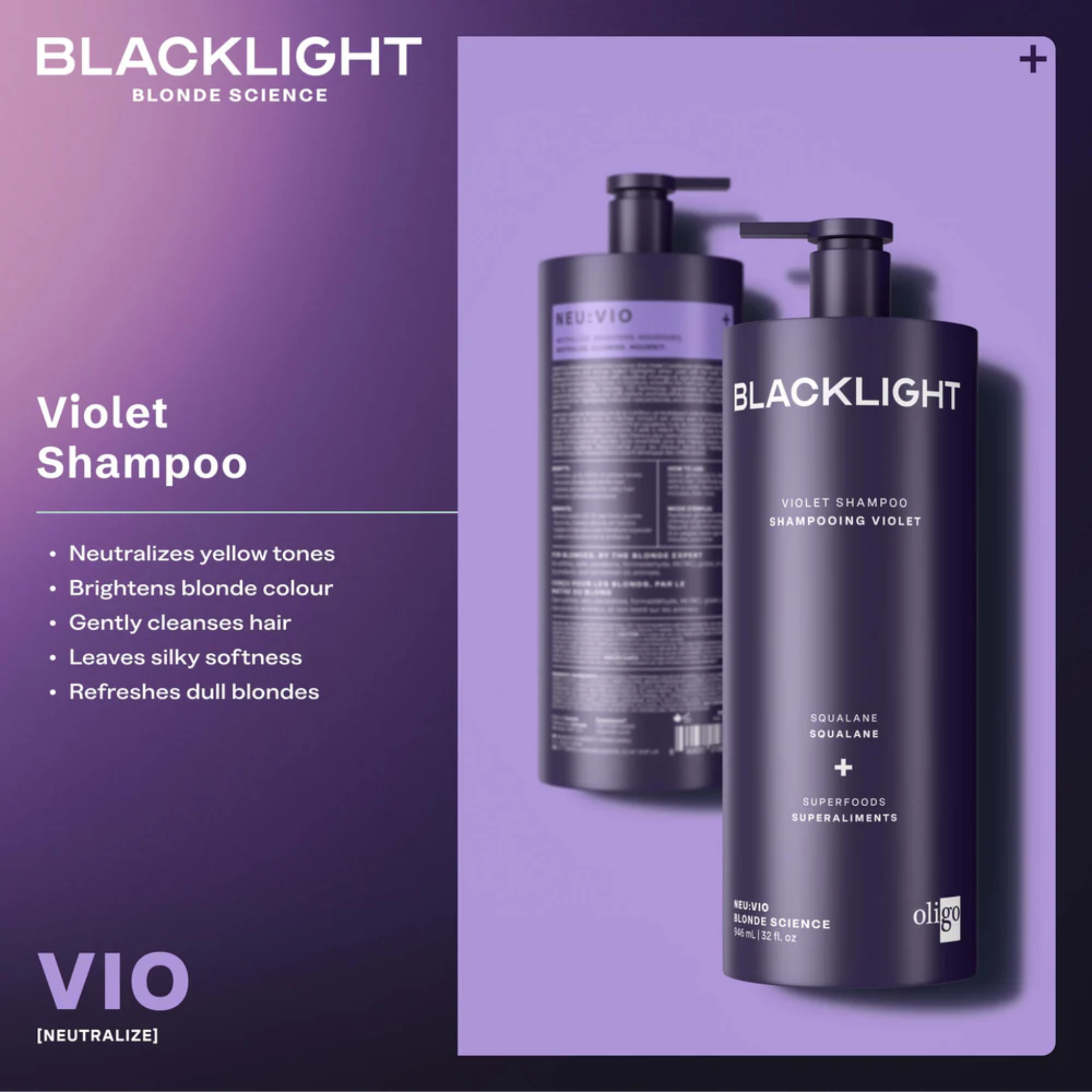 Oligo. Blacklight Violet Shampoo - 946 ml