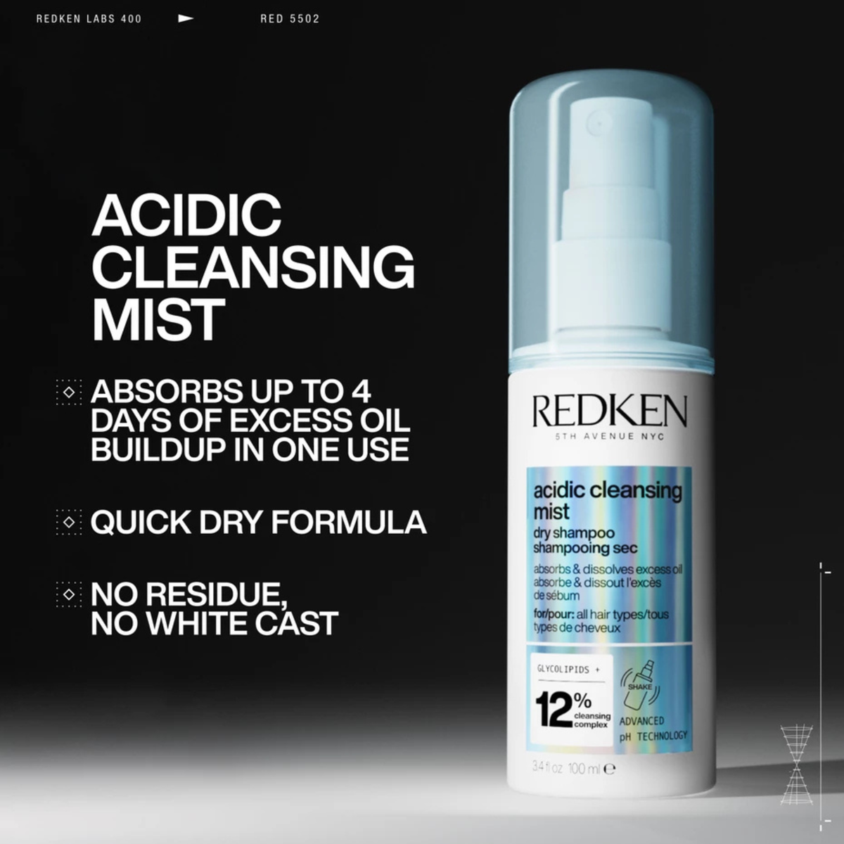 Redken. Shampoing Sec Acidic Cleansing Mist - 100 ml