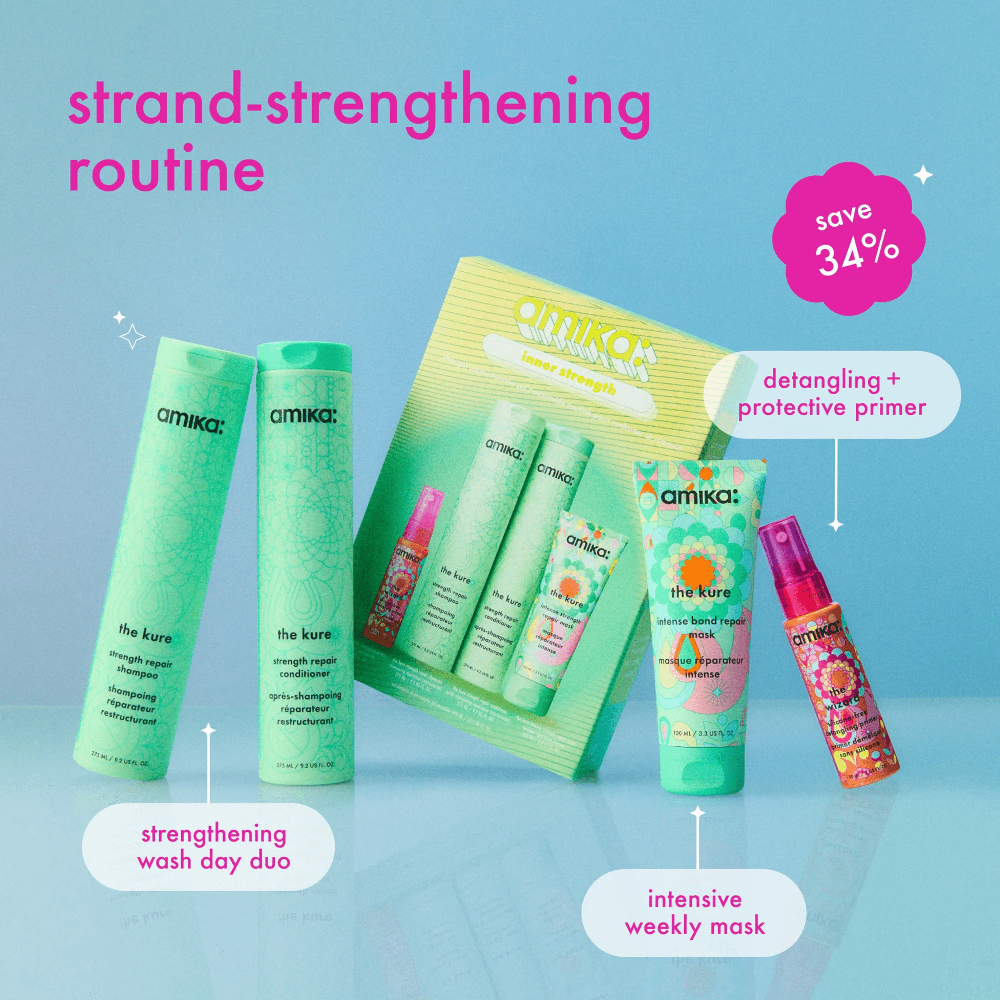 Amika. Coffret Des Fêtes Inner Strength - The Kure - Concept C. Shop