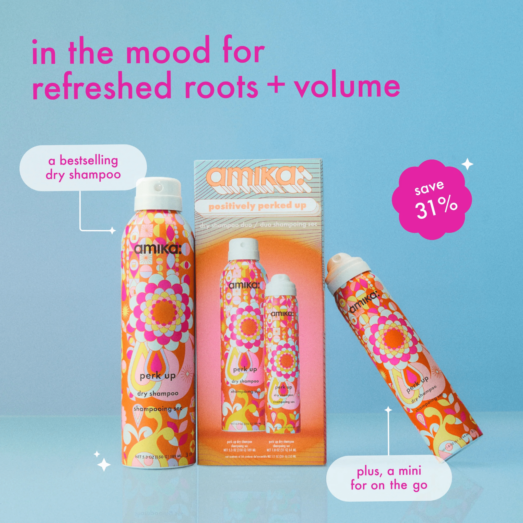 Amika. Coffret Des Fêtes Positively Perked Up - Duo Perk Up - Concept C. Shop