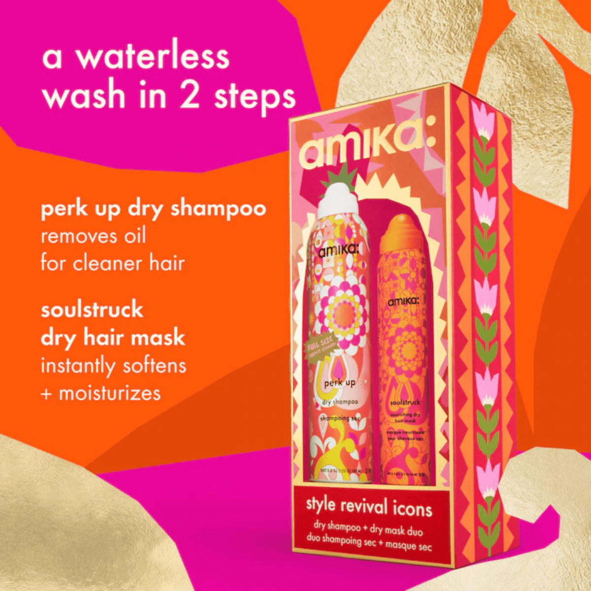 Amika. Coffret Des Fêtes - Style Revival Icons Shampoing Sec - Concept C. Shop