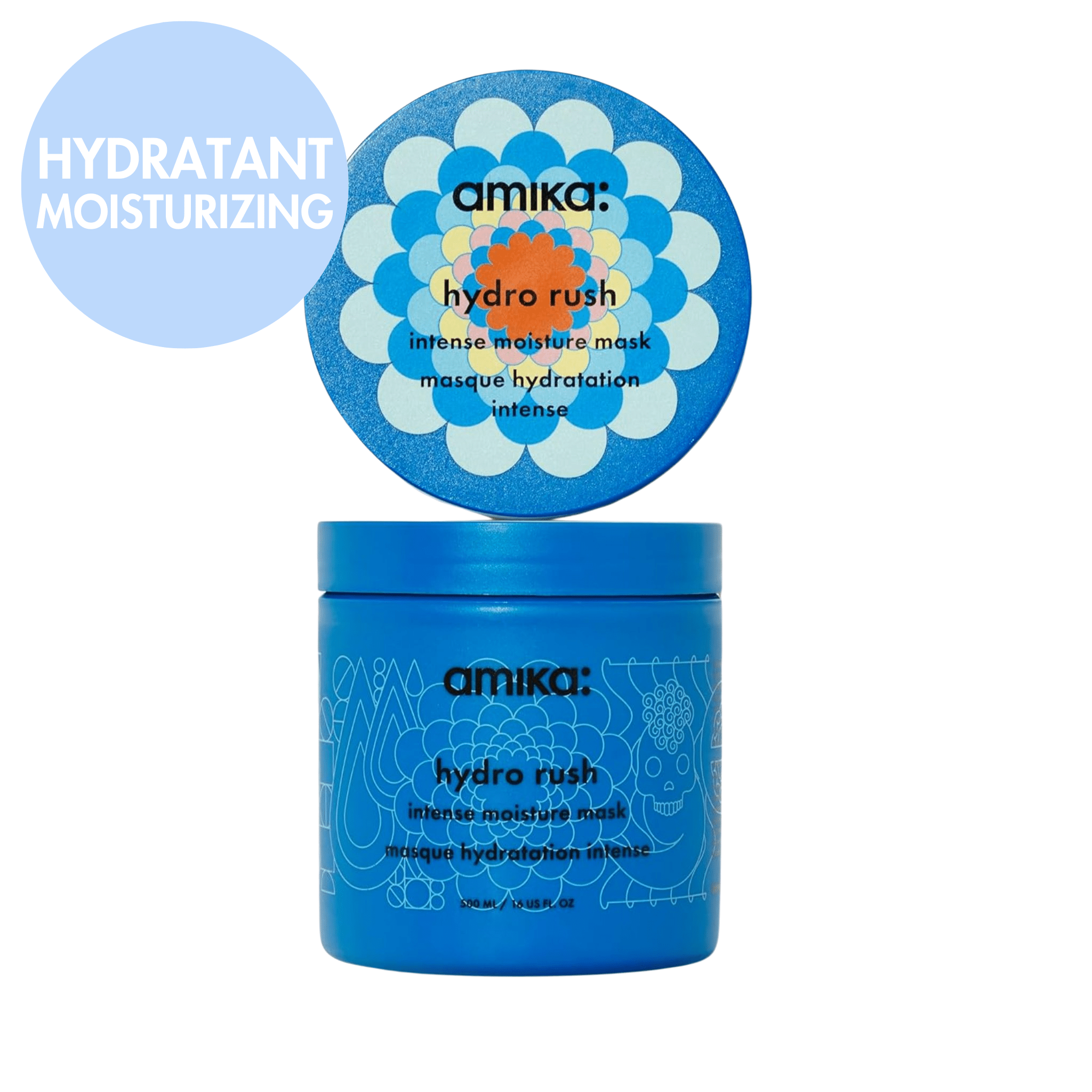 Amika. Masque Hydratation Intense Hydro Rush - 500 ml - Concept C. Shop