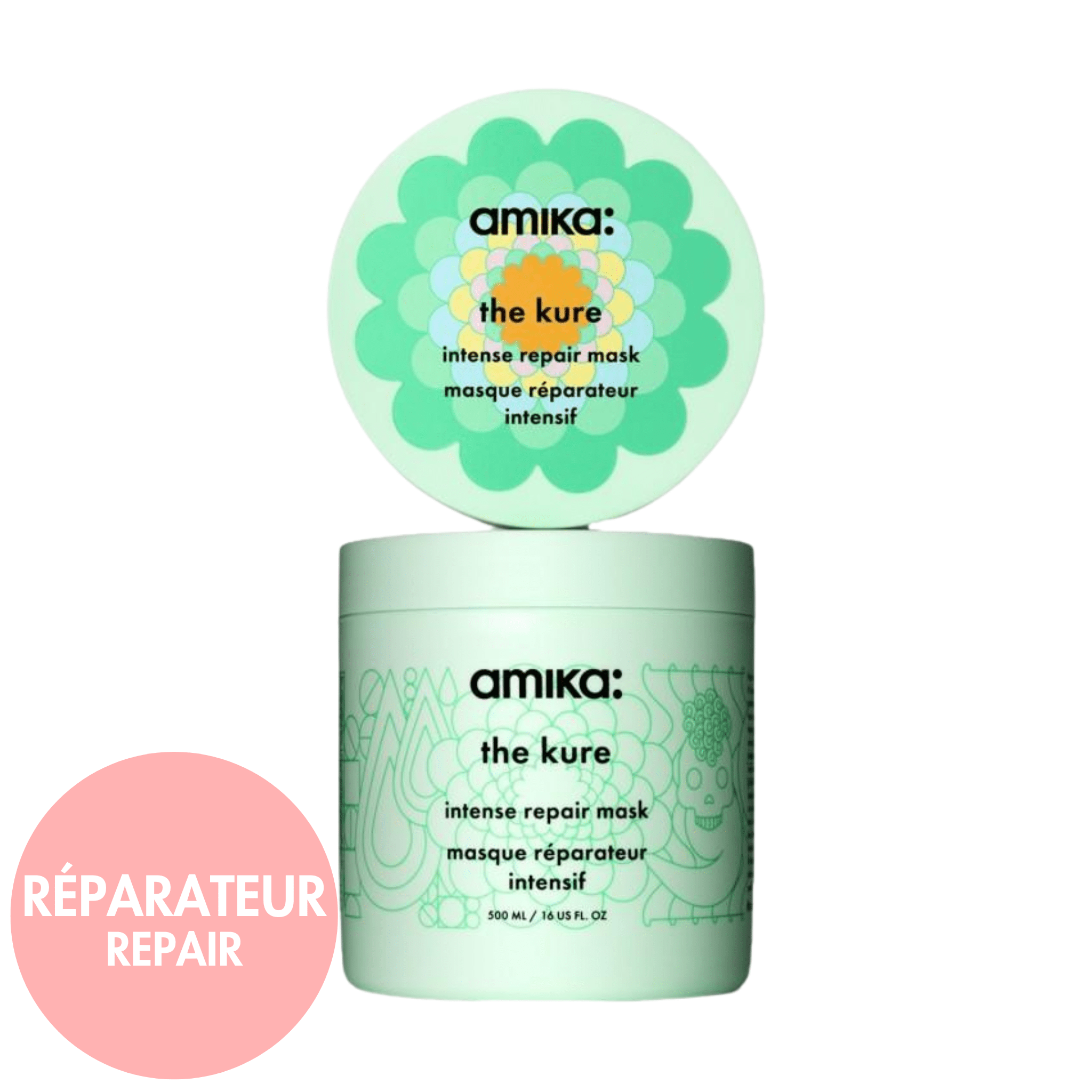 Amika. Masque Réparateur Intensif The Kure - 500 ml - Concept C. Shop